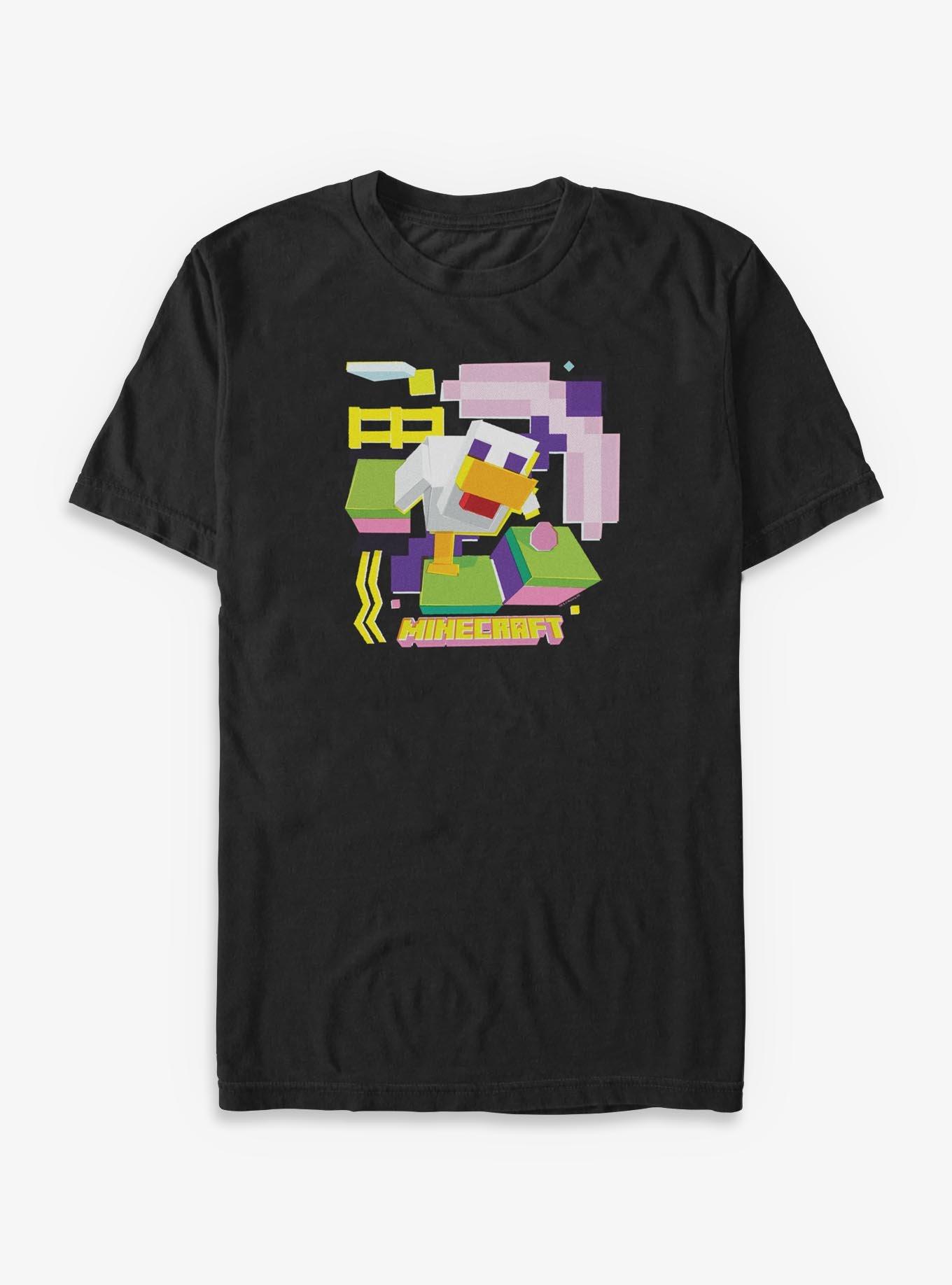 Minecraft Chicken Big & Tall T-Shirt, BLACK, hi-res view 1