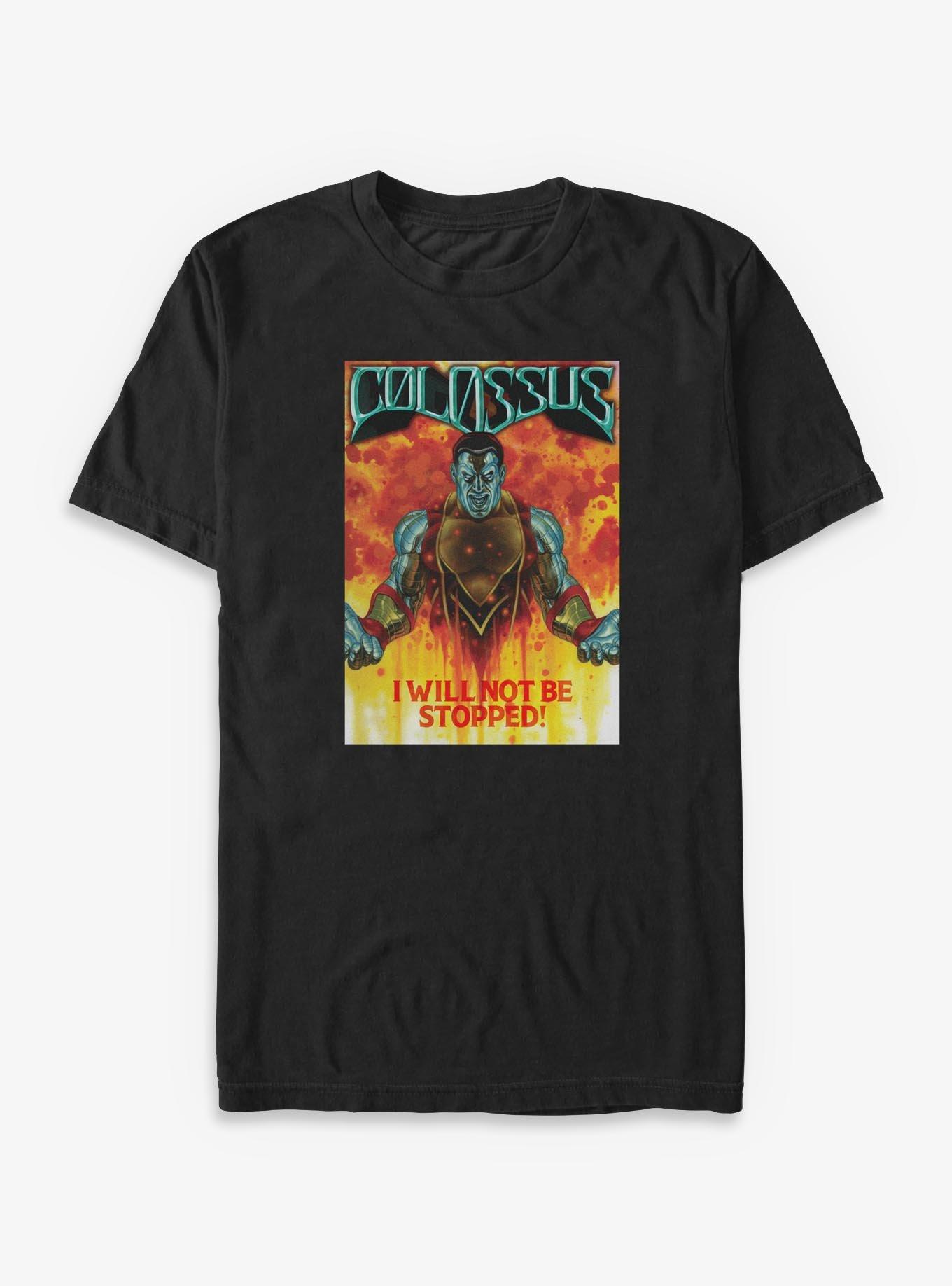 Marvel X-Men Colossus Will Not Be Stopped Big & Tall T-Shirt, BLACK, hi-res