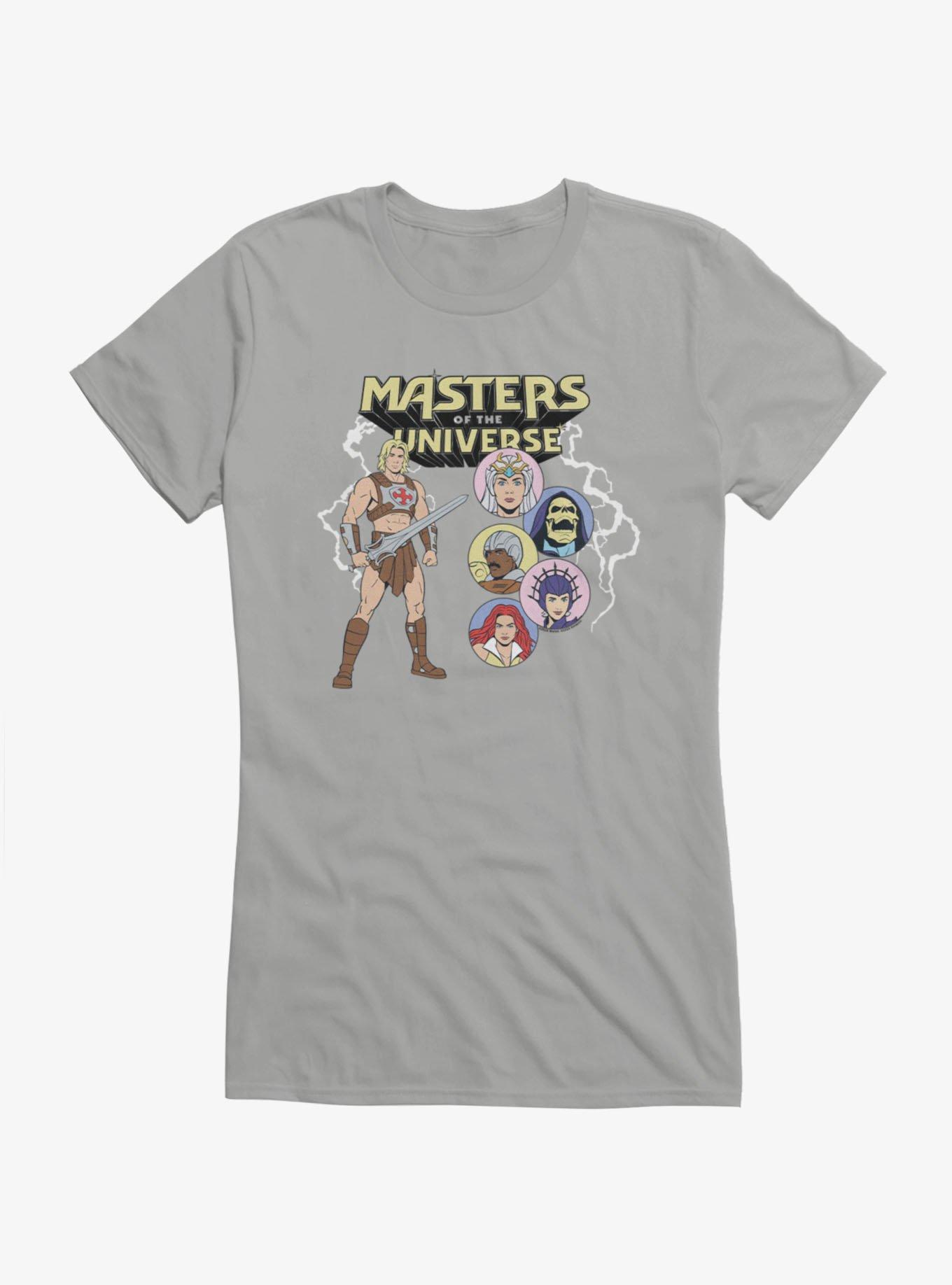 Masters Of The Universe He-Man With Character Bubbles Girls T-Shirt, SPORT GRAY, hi-res