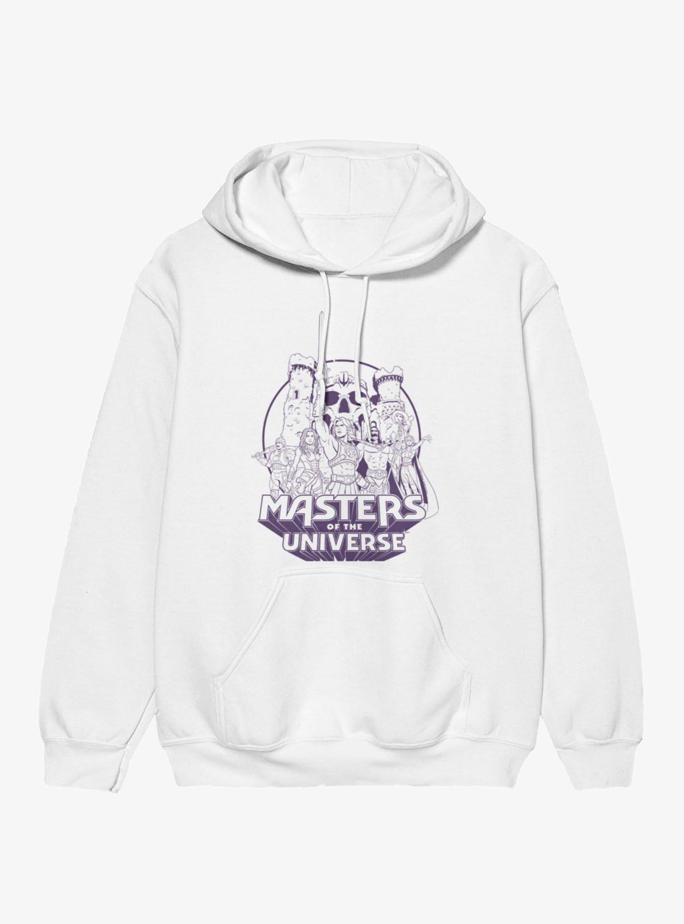 Masters Of The Universe He-Man Castle Grayskull Group Shot Outline Hoodie, , hi-res