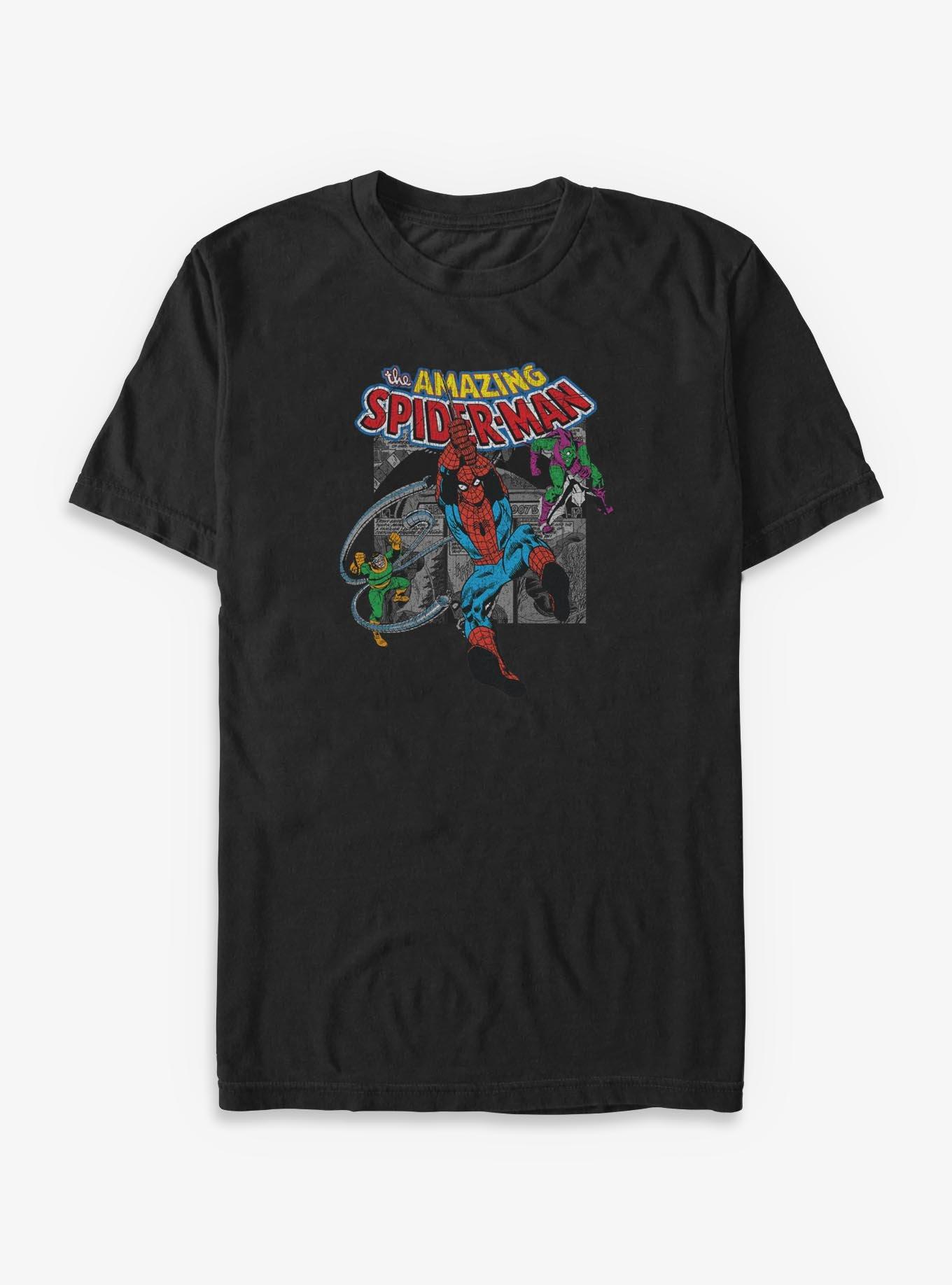 Marvel Spider-Man Collage Big & Tall T-Shirt, BLACK, hi-res