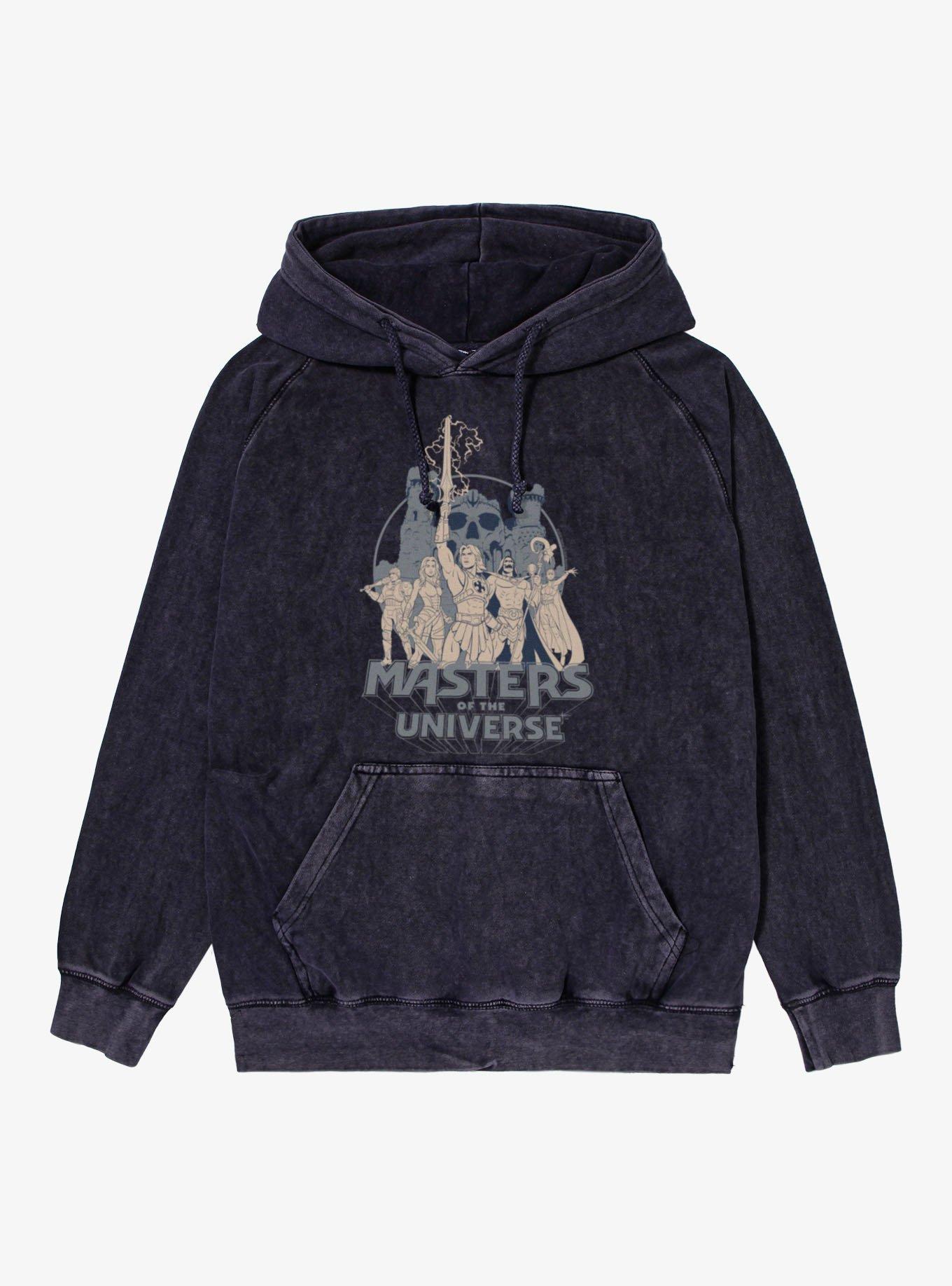 Masters Of The Universe He-Man Castle Grayskull Group Shot Mineral Wash Hoodie, , hi-res