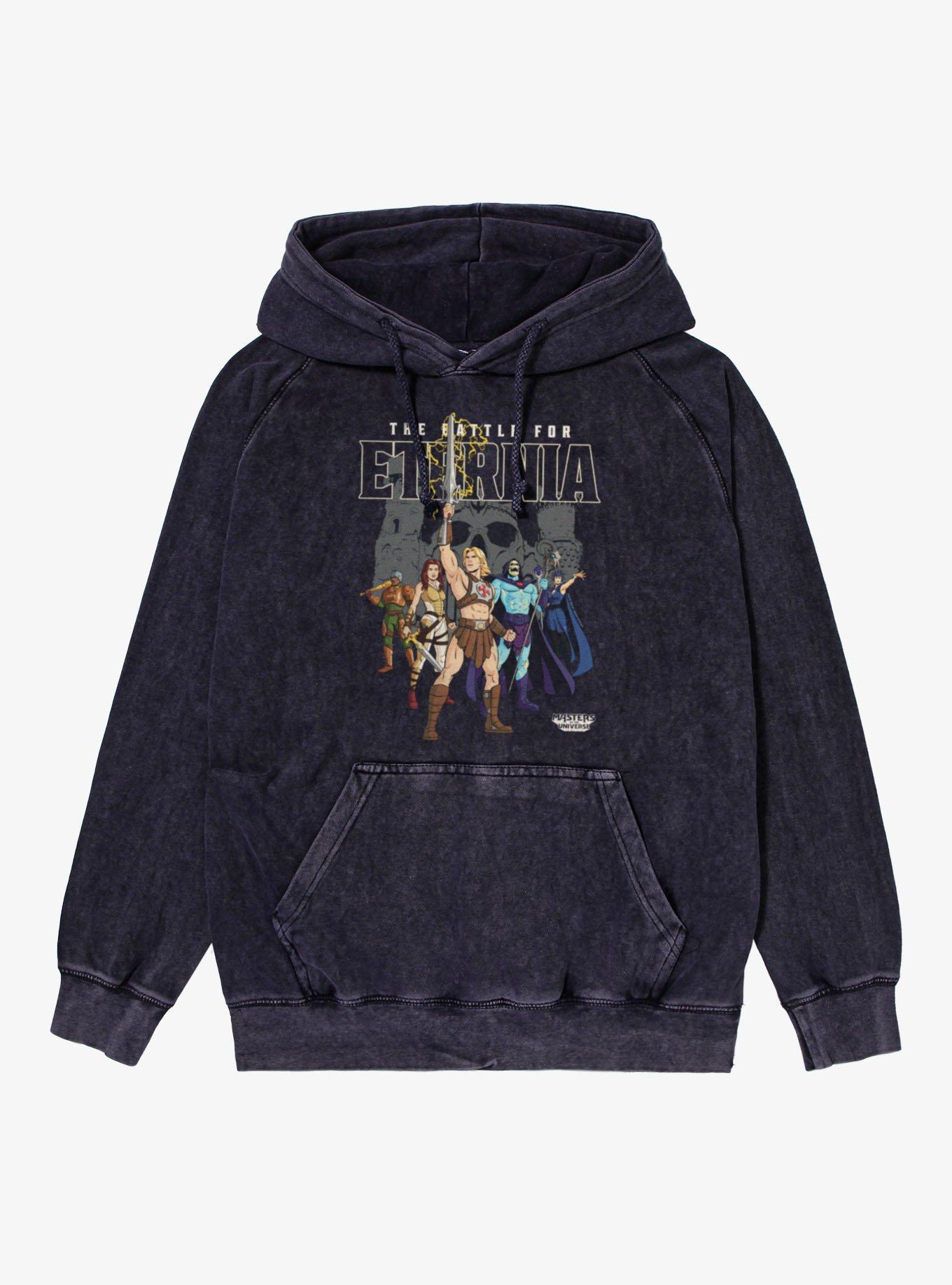 Masters Of The Universe Battle Of Eternia Group Shot Mineral Wash Hoodie, , hi-res