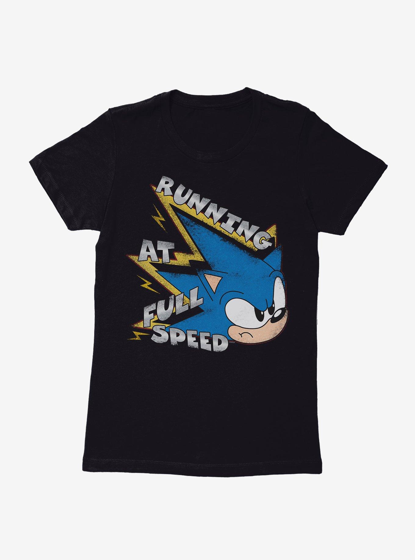 Sonic The Hedgehog Running At Full Speed Womens T-Shirt, , hi-res