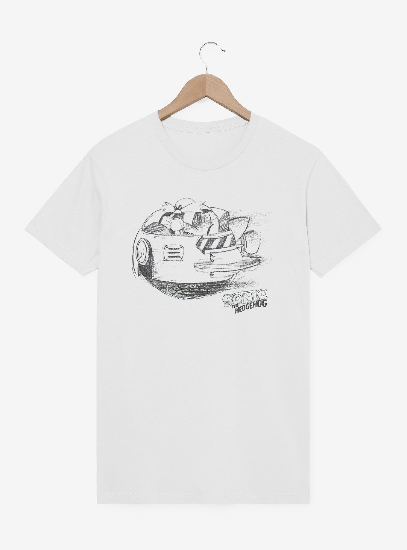 Sonic The Hedgehog Dr. Eggman Egg Mobile Artistic Sketch T-Shirt, , hi-res