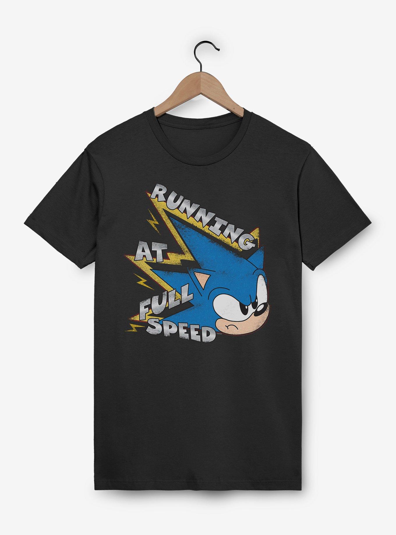 Sonic The Hedgehog Running At Full Speed T-Shirt, , hi-res