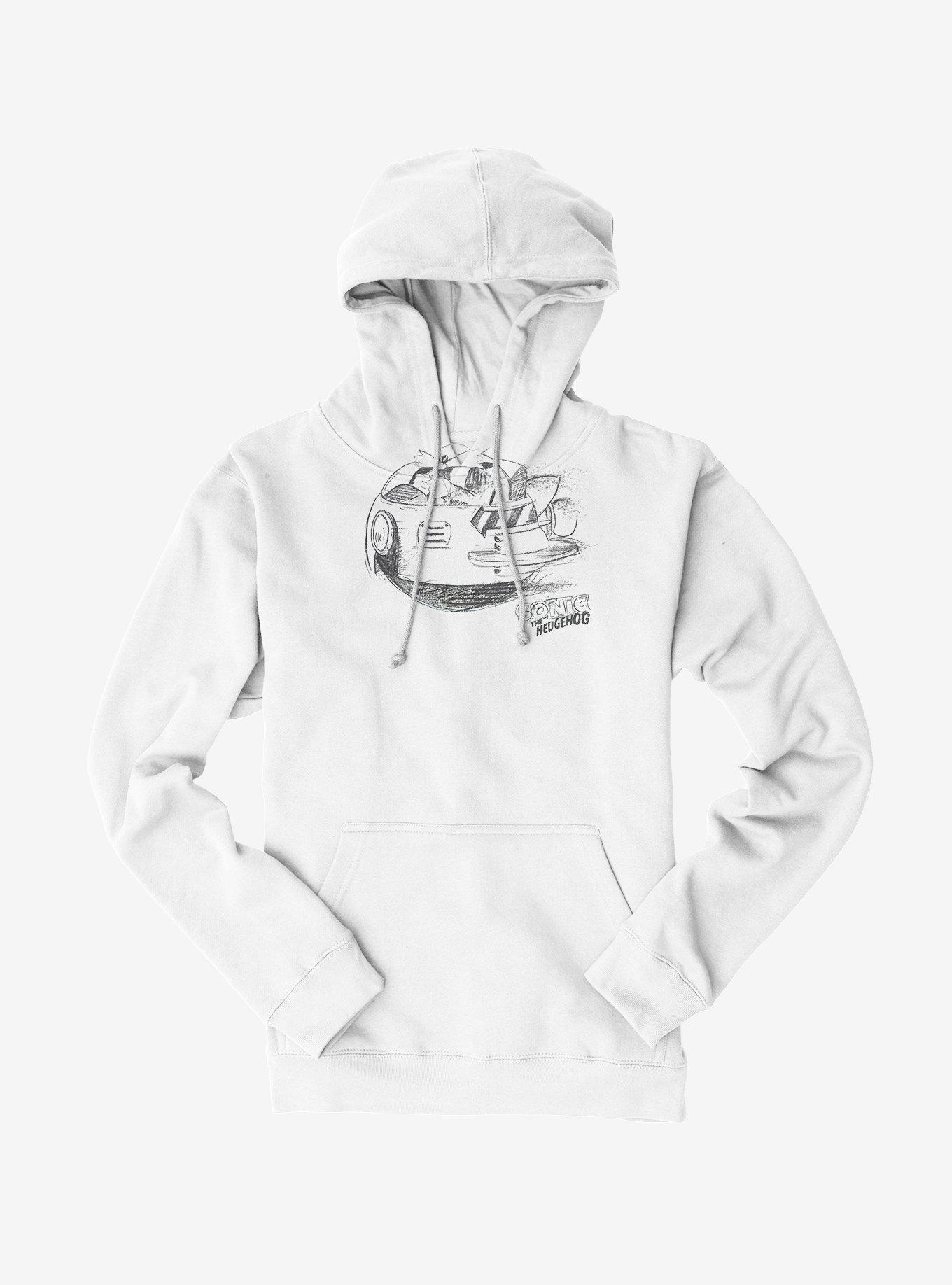 Sonic The Hedgehog Dr. Eggman Egg Mobile Artistic Sketch Hoodie, , hi-res