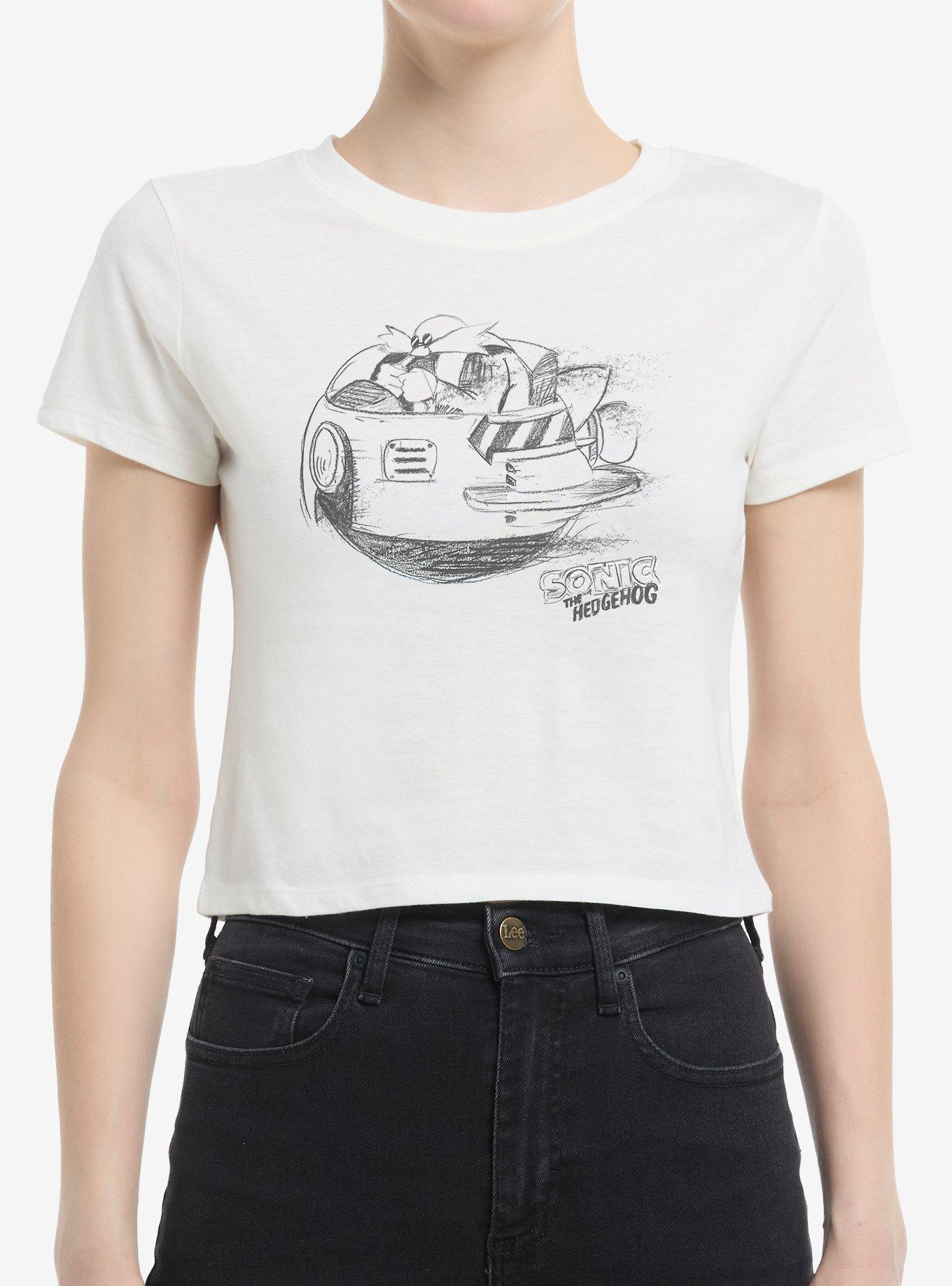 Sonic The Hedgehog Dr. Eggman Egg Mobile Artistic Sketch Womens Baby T-Shirt, , hi-res