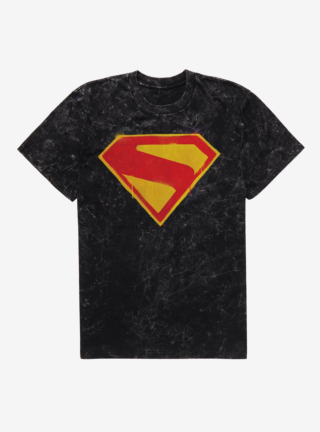 Supergirl Spray Painted Logo Mineral Wash T-Shirt, , hi-res