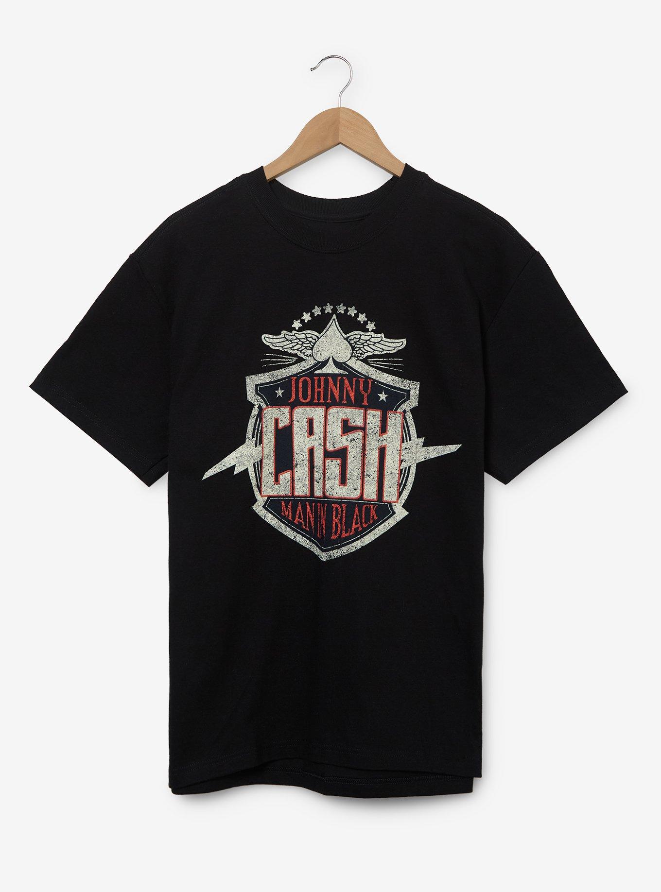 Johnny Cash Man in Black Logo T-Shirt, , hi-res