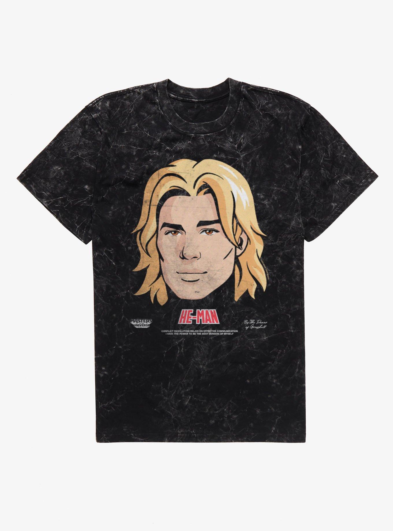 Masters Of The Universe He-Man Big Face Mineral Wash T-Shirt, , hi-res