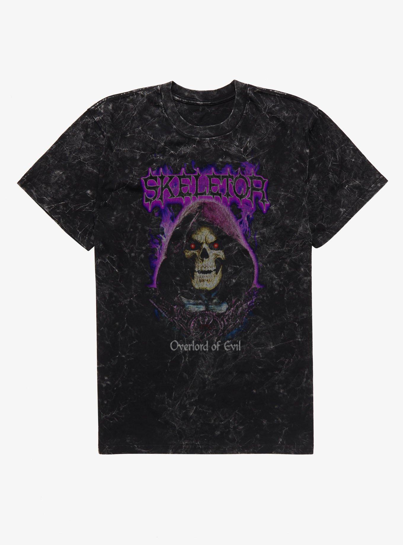 Masters Of The Universe Skeletor Overlord Of Evil Purple Flames Mineral Wash T-Shirt, , hi-res