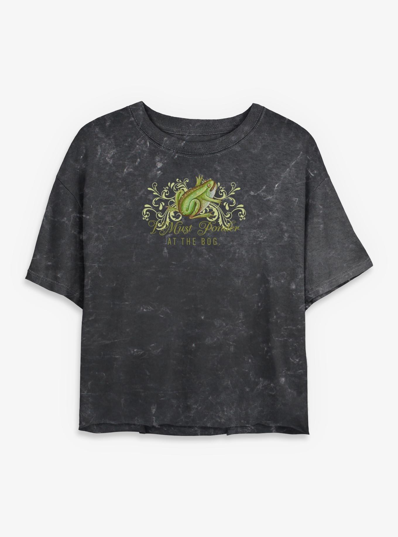 Fancy Frog Ponder At The Bog Mineral Wash Girls Crop T-Shirt Hot Topic Exclusive, , hi-res