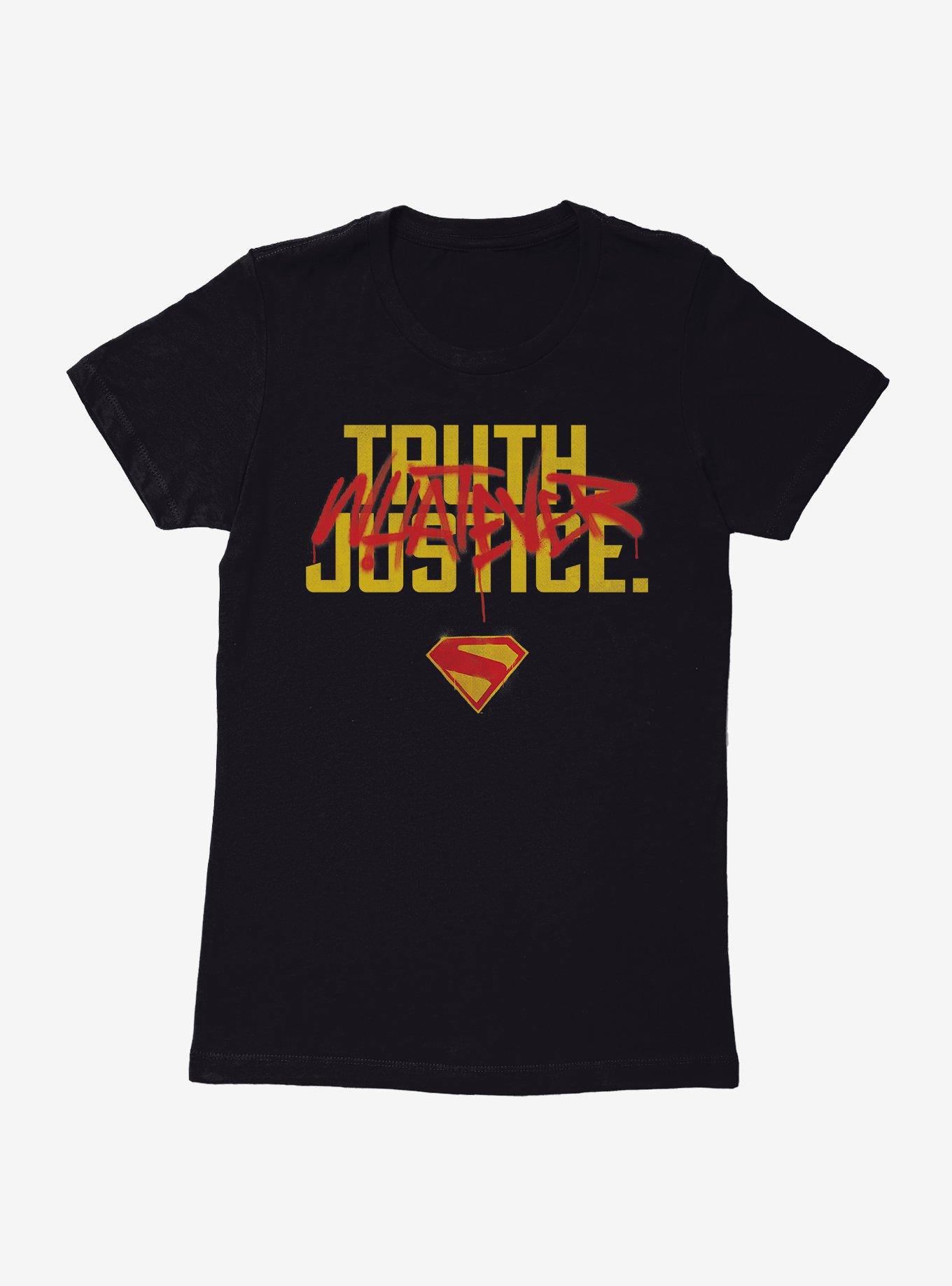 Supergirl Truth Justice Whatever Womens T-Shirt, , hi-res