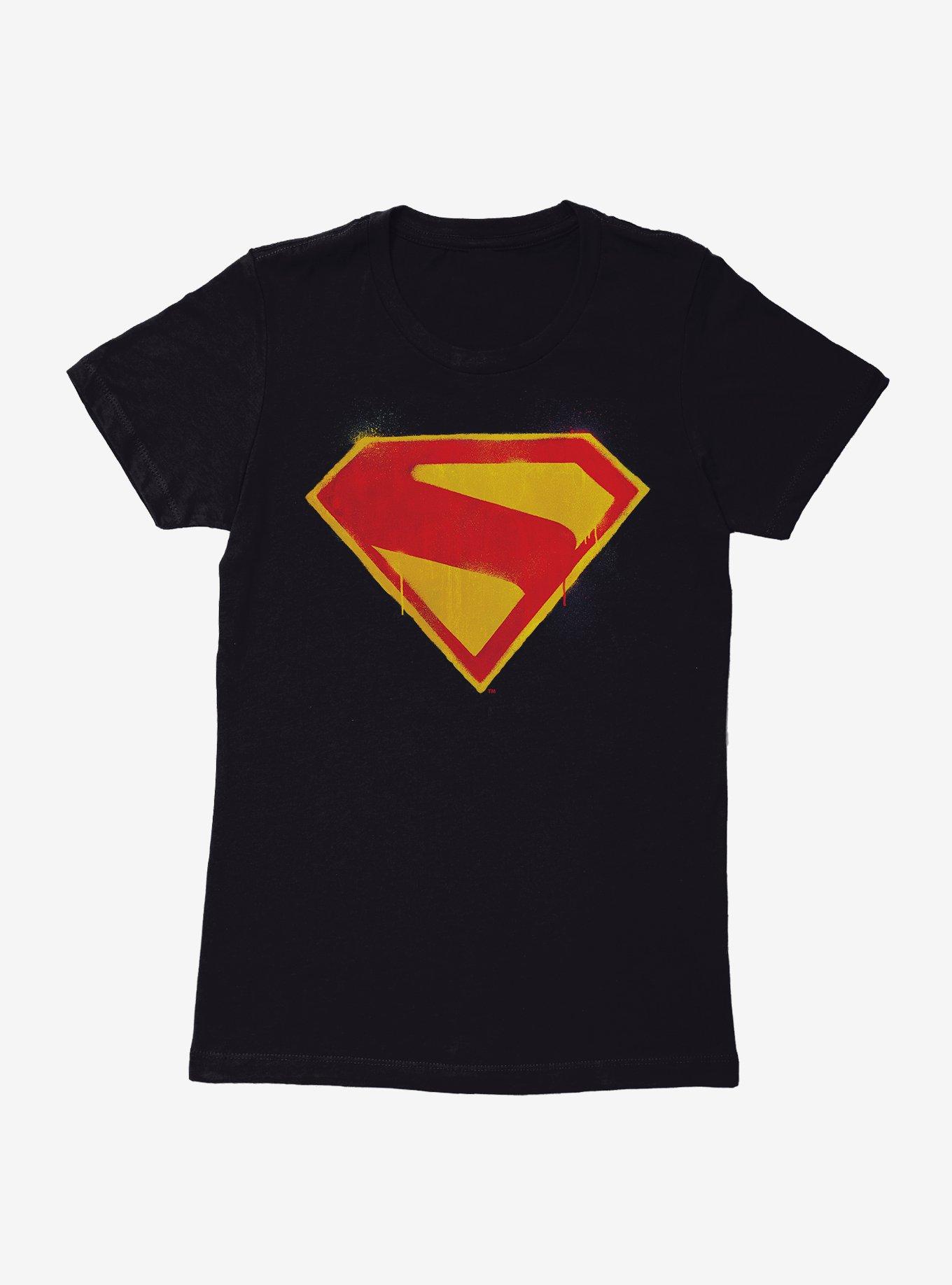 Supergirl Spray Painted Logo Womens T-Shirt, , hi-res