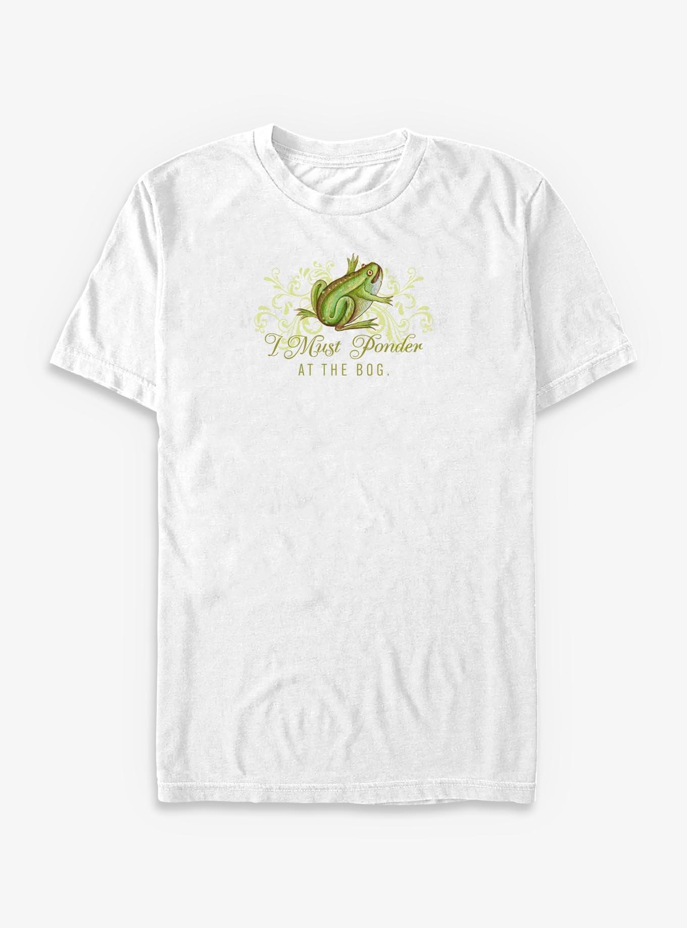 Fancy Frog Ponder At The Bog T-Shirt Hot Topic Exclusive, WHITE, hi-res