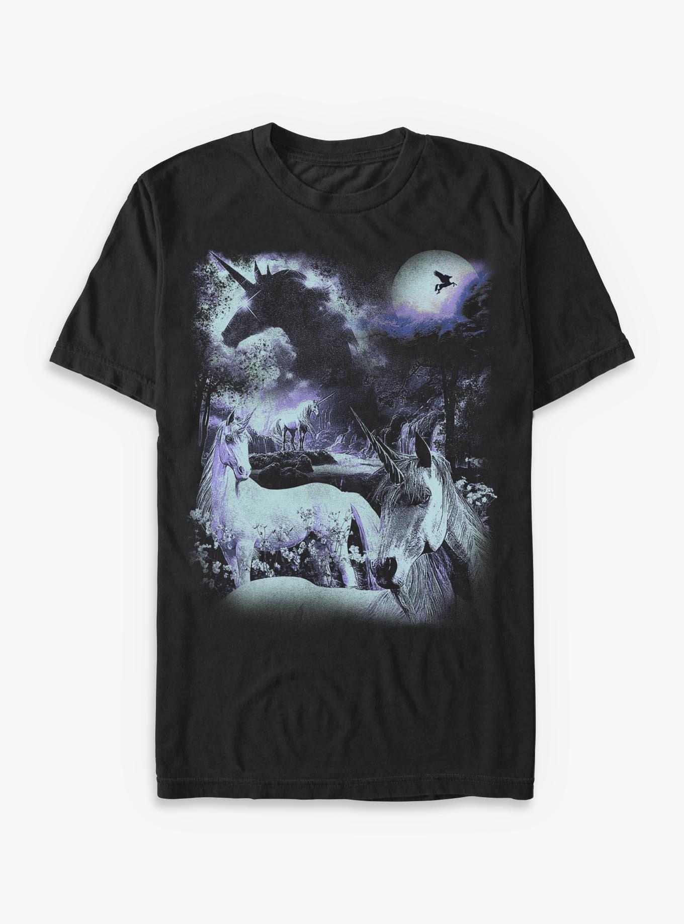 Unicorns In The Moonlight T-Shirt Hot Topic Exclusive, , hi-res
