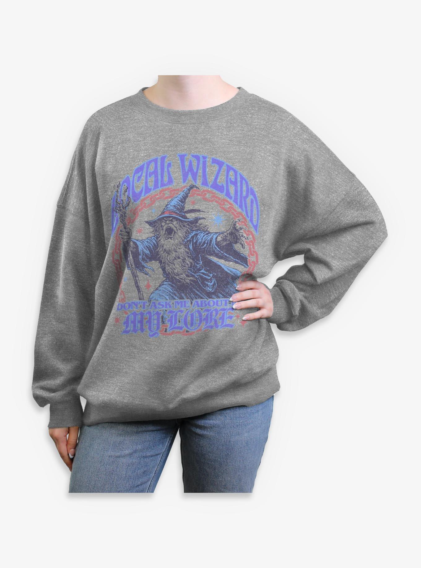 Local Wizard Girls Oversized Sweatshirt Hot Topic Exclusive, , hi-res