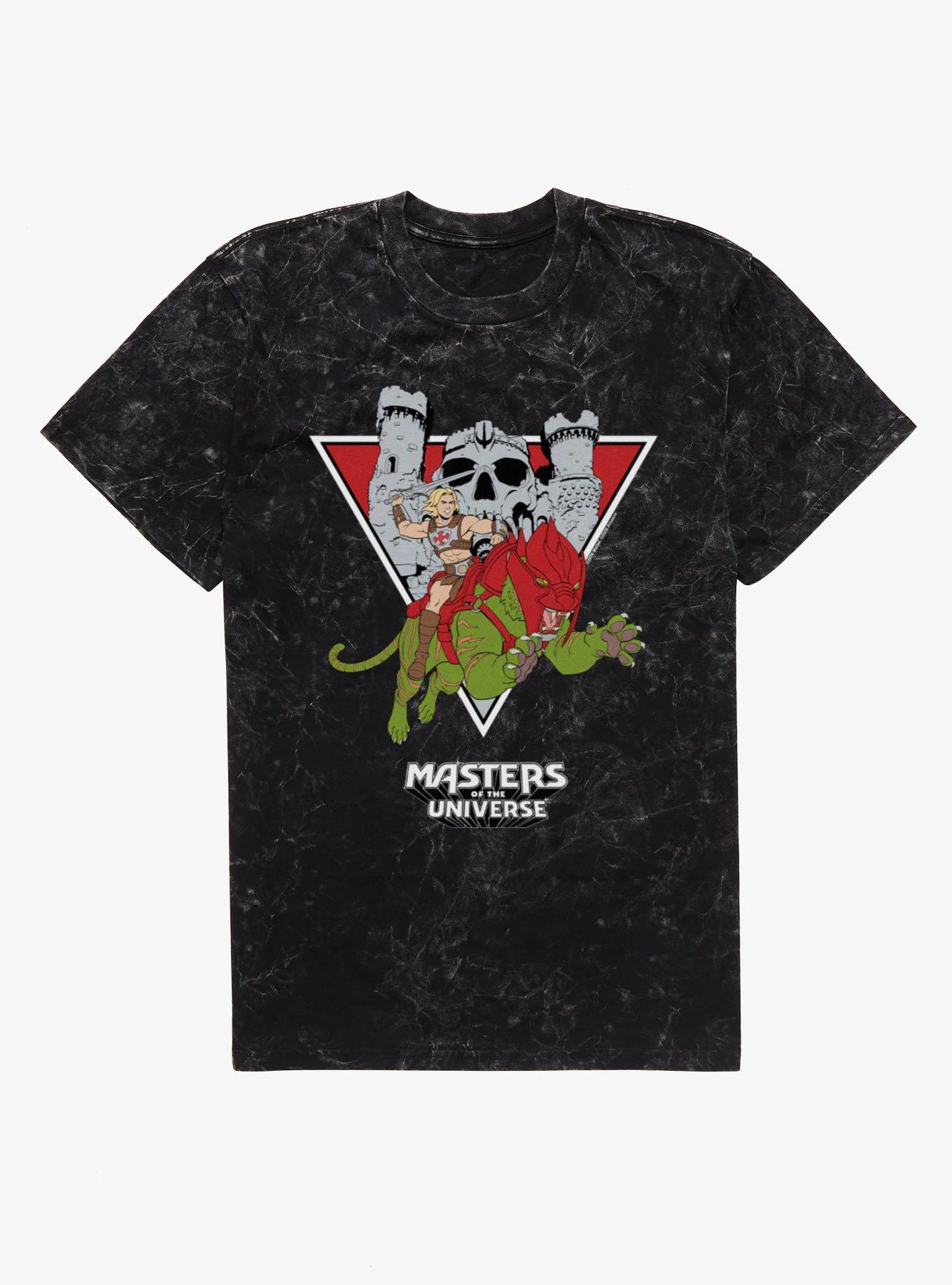Masters Of The Universe He-Man Battle Cat Leap Mineral Wash T-Shirt, , hi-res