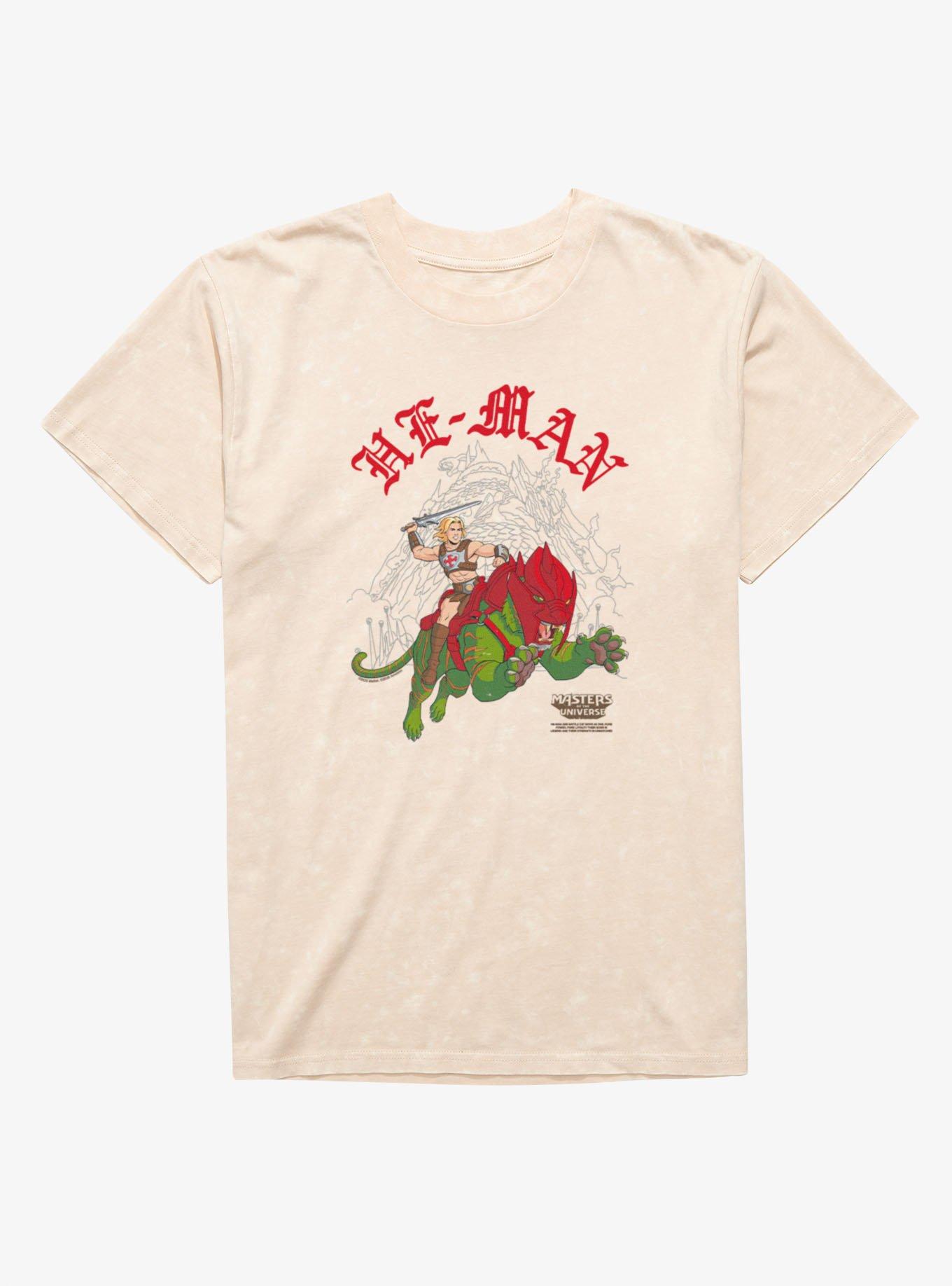 Masters Of The Universe He-Man Leap Battle Cat Mineral Wash T-Shirt, , hi-res