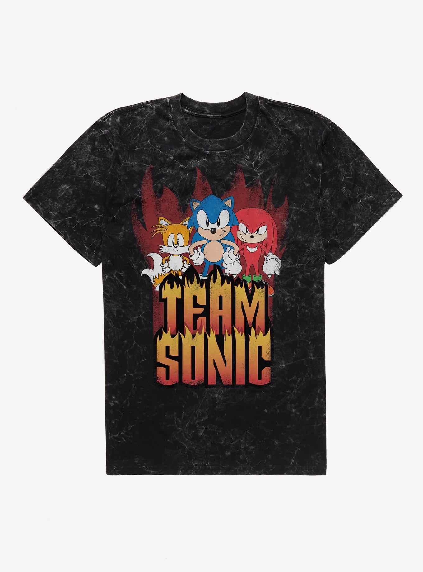 Sonic The Hedgehog Hedgy Metal Team Sonic Mineral Wash T-Shirt, , hi-res