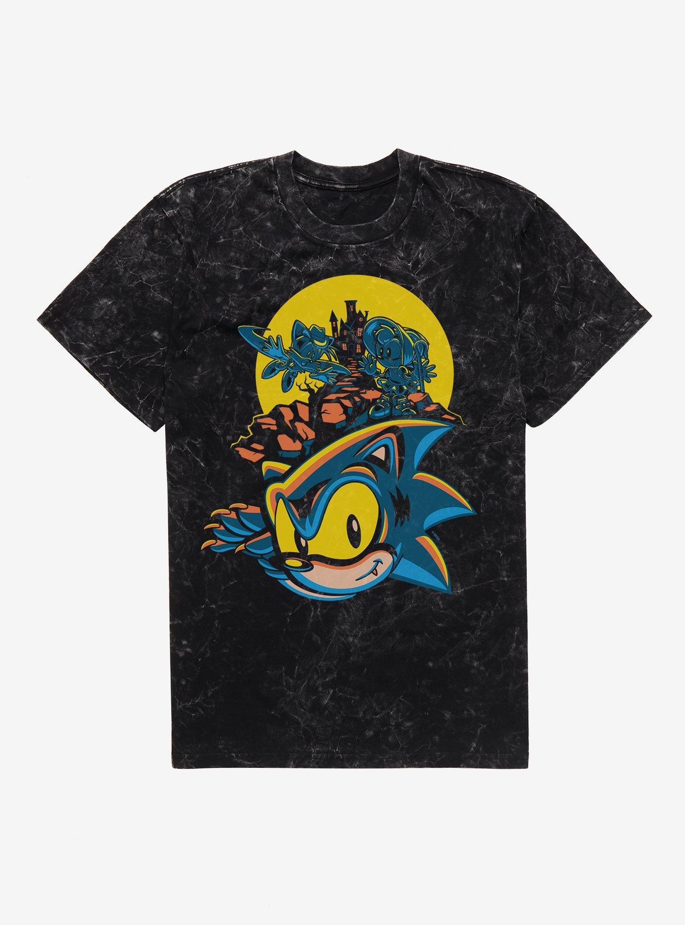 Sonic The Hedgehog Spooky Scary Halloween Mineral Wash T-Shirt, , hi-res