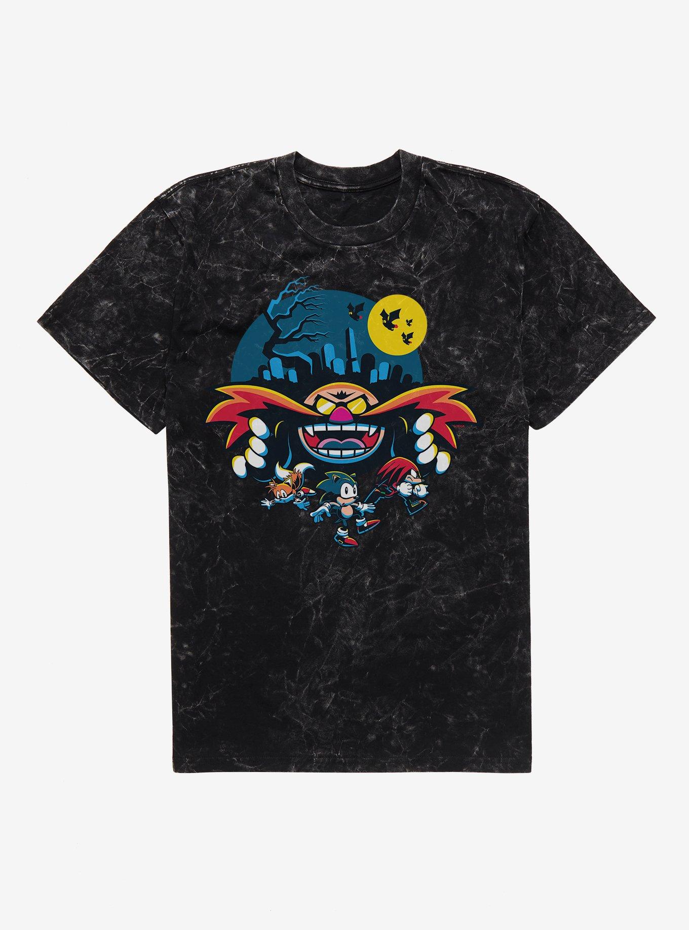 Sonic The Hedgehog Eggman Spooky Scary Halloween Mineral Wash T-Shirt, , hi-res