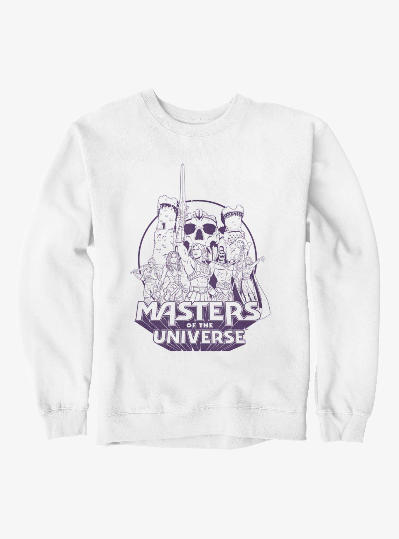 Masters Of The Universe He-Man Castle Grayskull Group Shot Outline Sweatshirt, , hi-res