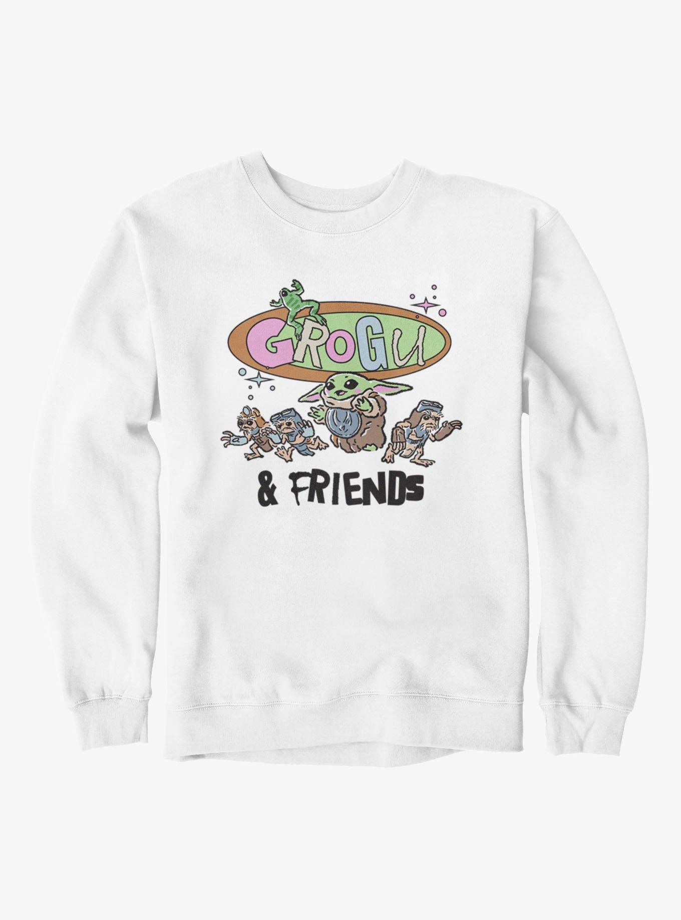 Star Wars The Mandalorian And Grogu And Grogus Friends Sweatshirt BoxLunch Exclusive, , hi-res