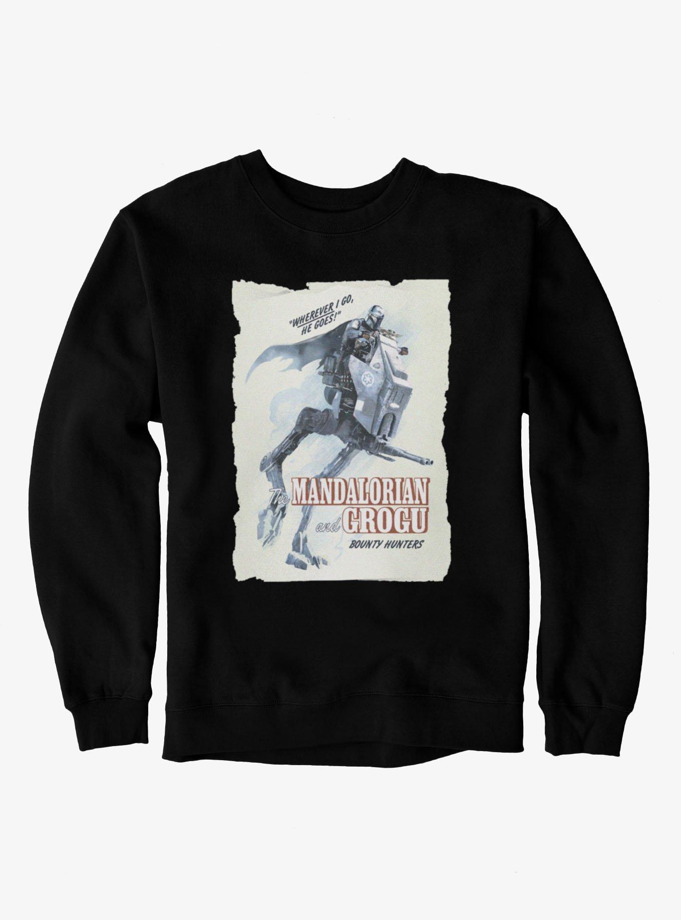 Star Wars The Mandalorian And Grogu Riding Wherever He Goes Sweatshirt, , hi-res