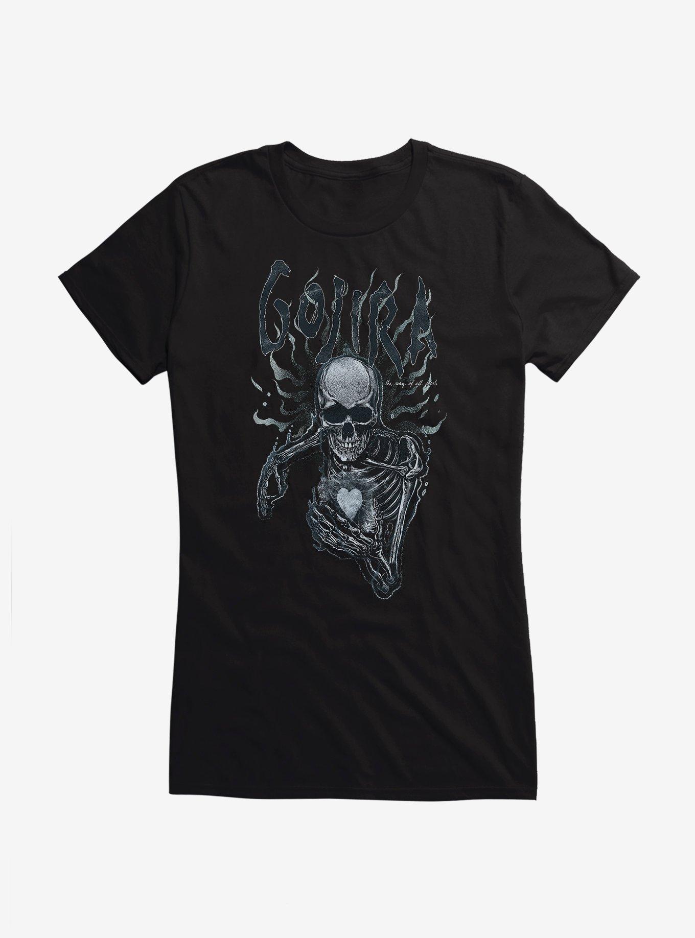 Gojira Skeleton Heart Girls T-Shirt, , hi-res