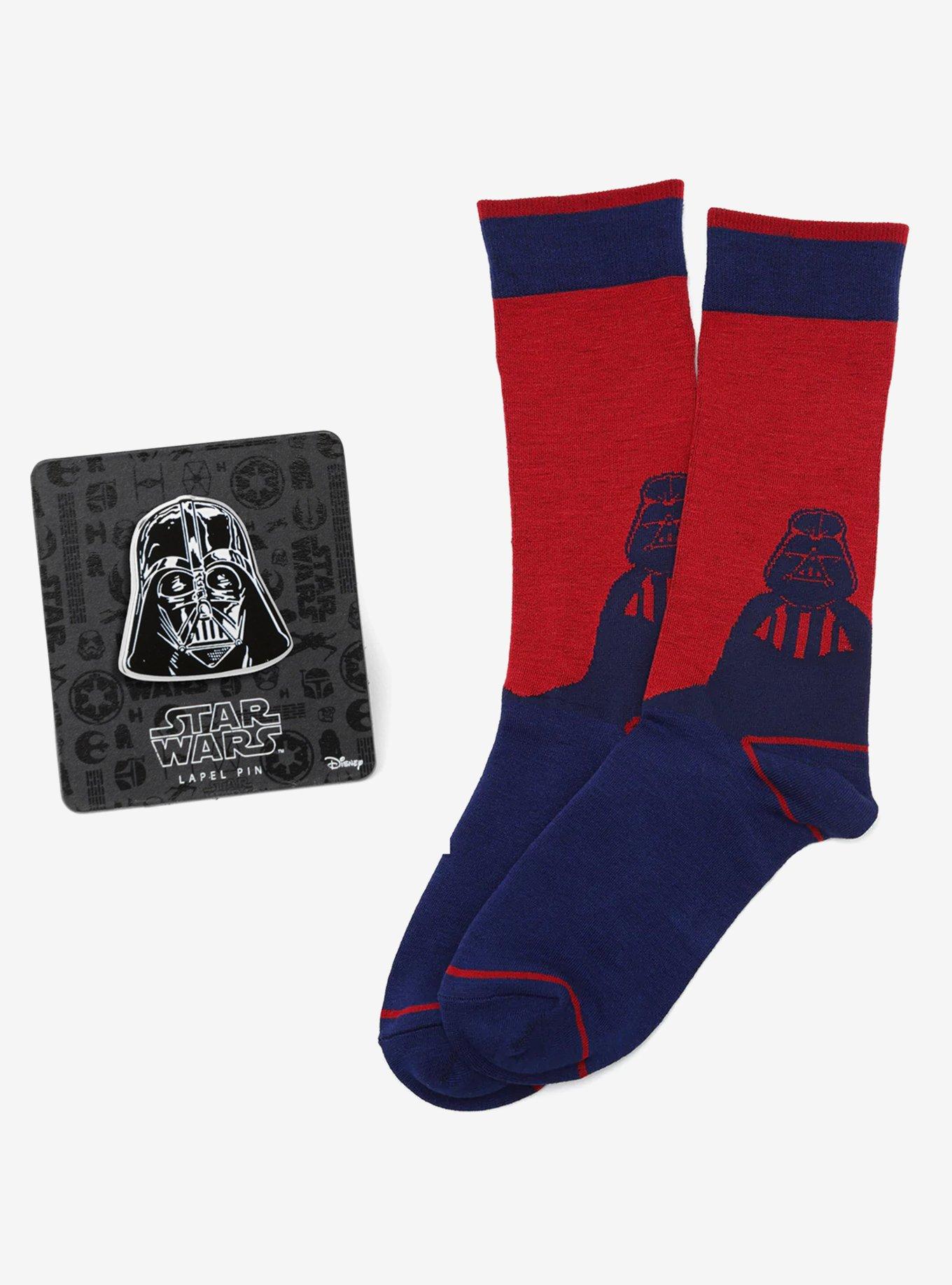 Star Wars Darth Vader Blue and Red Dress Socks and Lapel Pin Gift Set, , hi-res