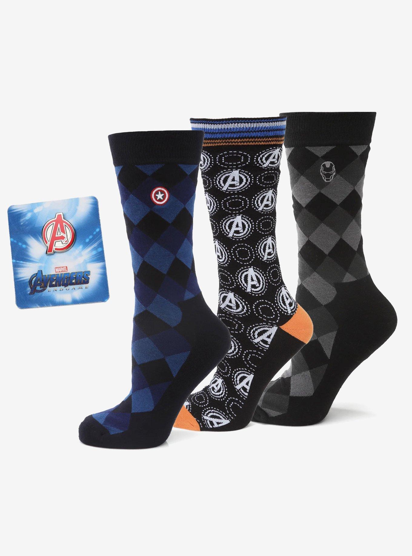 Marvel Argyle 3 Socks Pack and Lapel Pin Gift Set, , hi-res