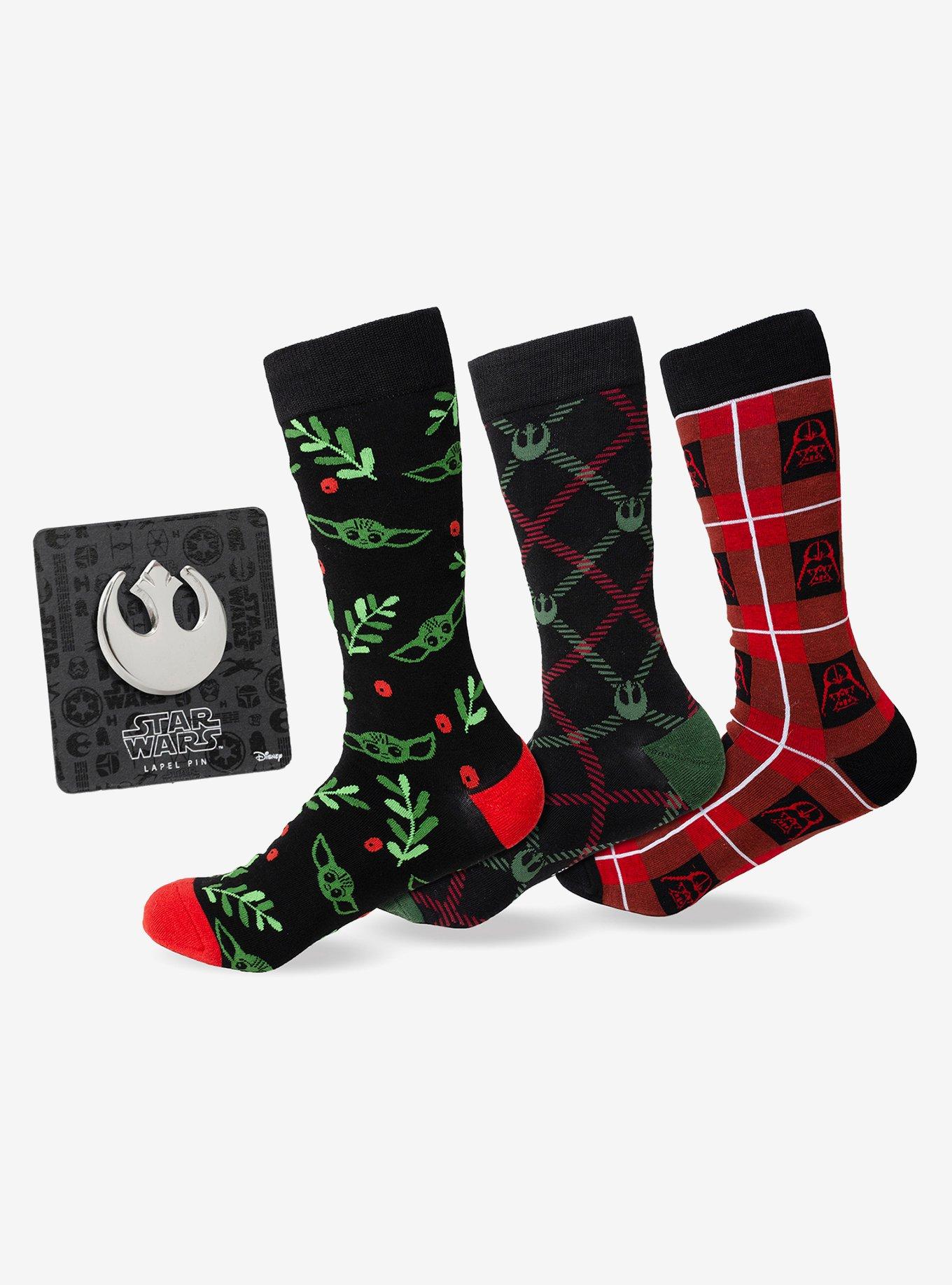 Star Wars Rebel Alliance Holiday Dress Socks and Lapel Pin Gift Set, , hi-res