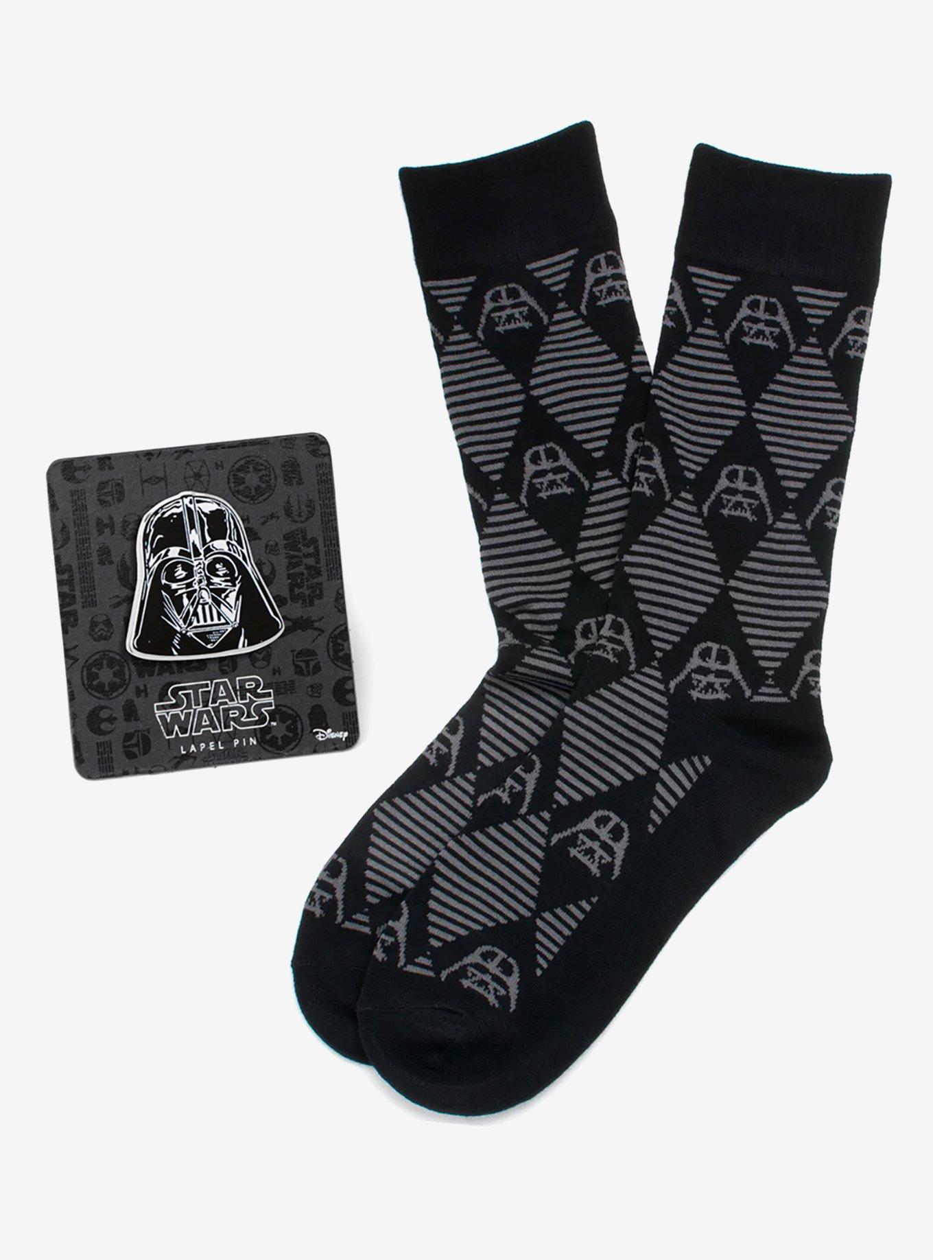 Star Wars Darth Vader Black Argyle Dress Socks and Lapel Pin Gift Set, , hi-res