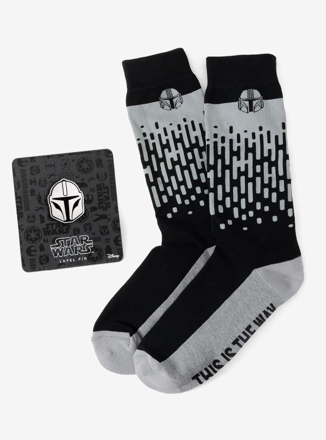 Star Wars Mandalorian "This Is The Way" Dress Socks and Lapel Pin Gift Set, , hi-res
