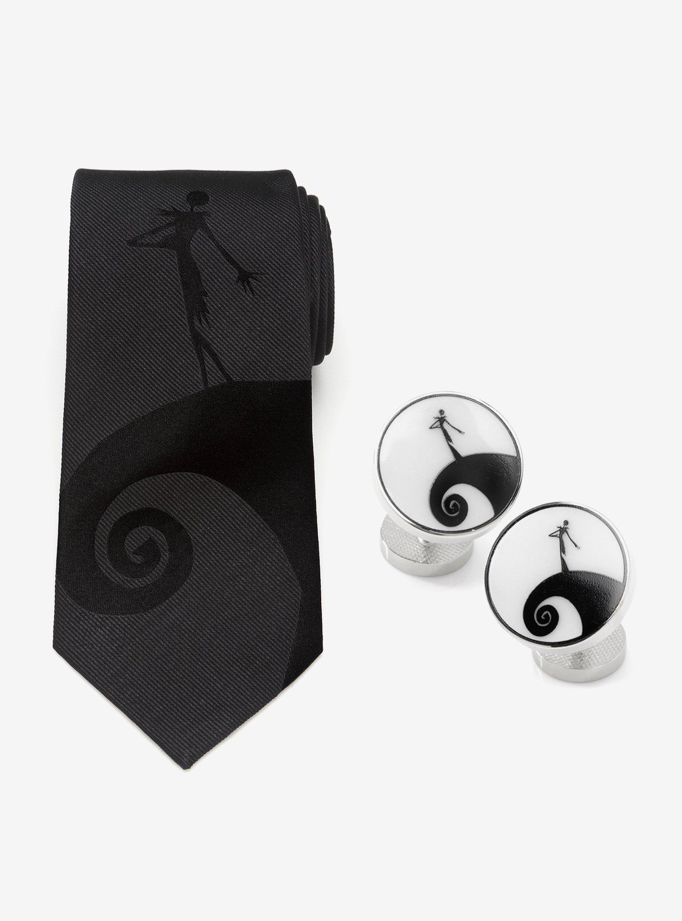 Disney The Nightmare Before Christmas Jack Skellington Silk Necktie and Cufflinks Gift Set, , hi-res
