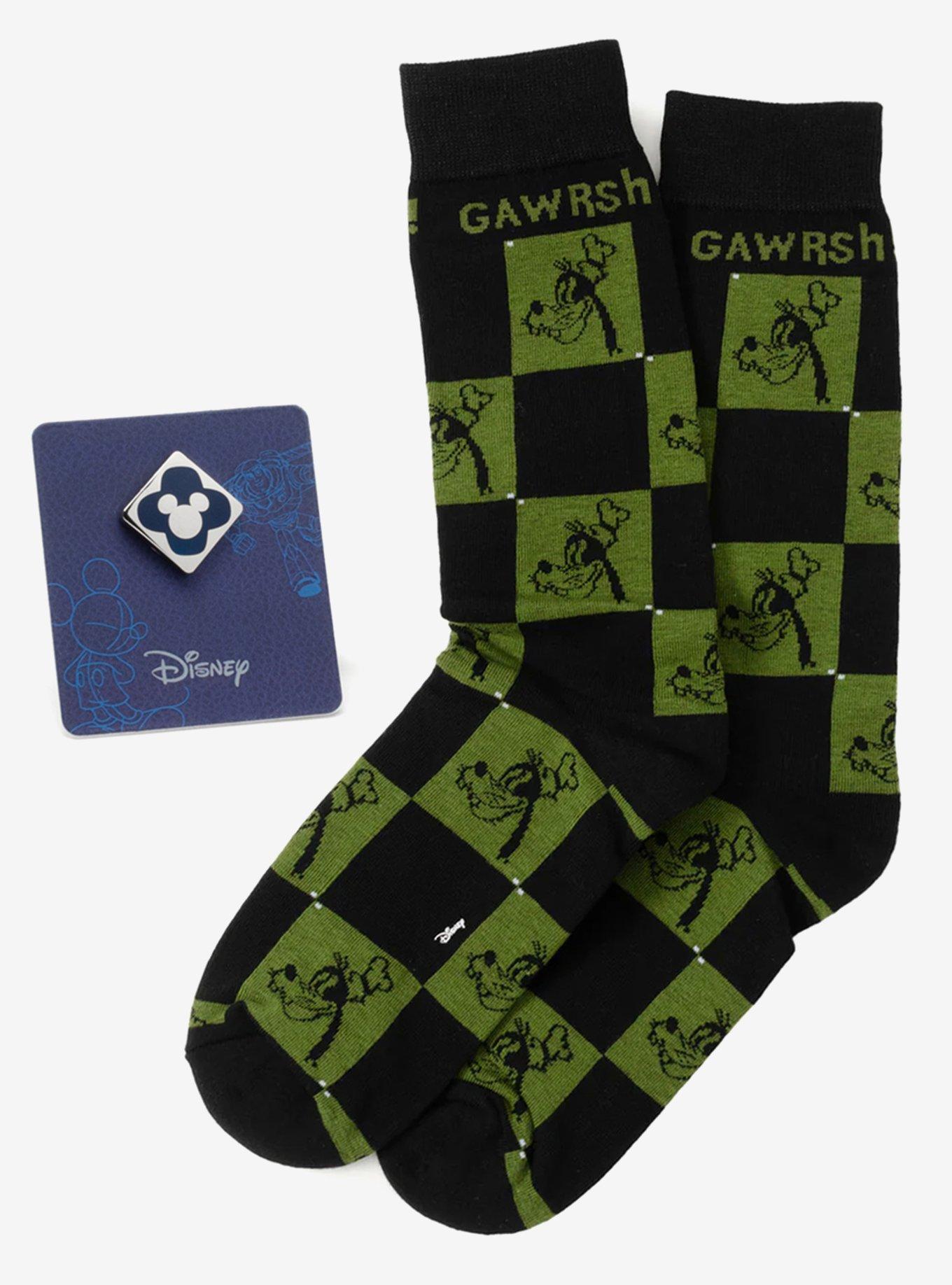 Disney Goofy Check Socks and Mickey Mouse Blue Lapel Pin Gift Set, , hi-res