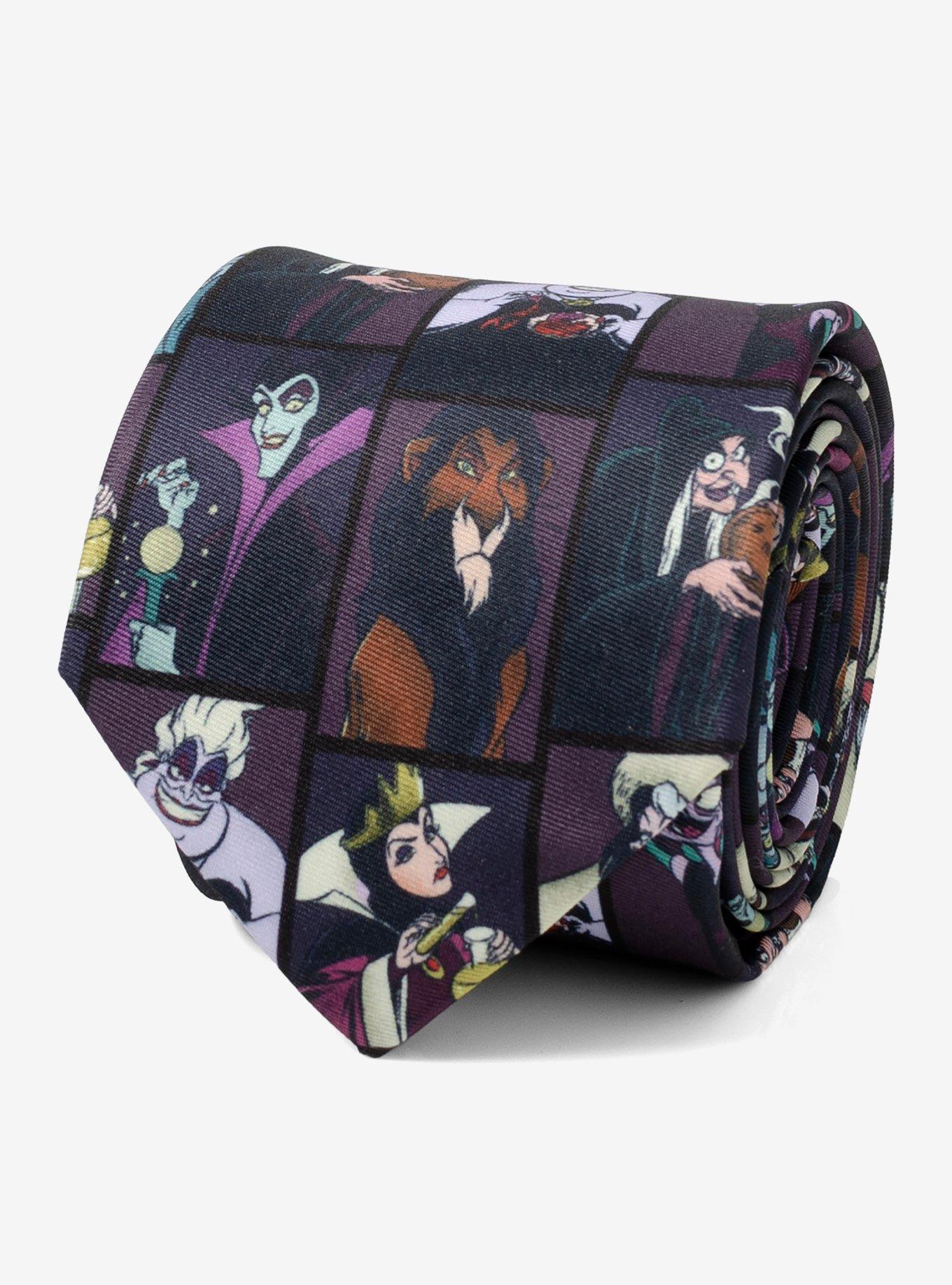 Disney Villains Dark Pattern Men's Tie