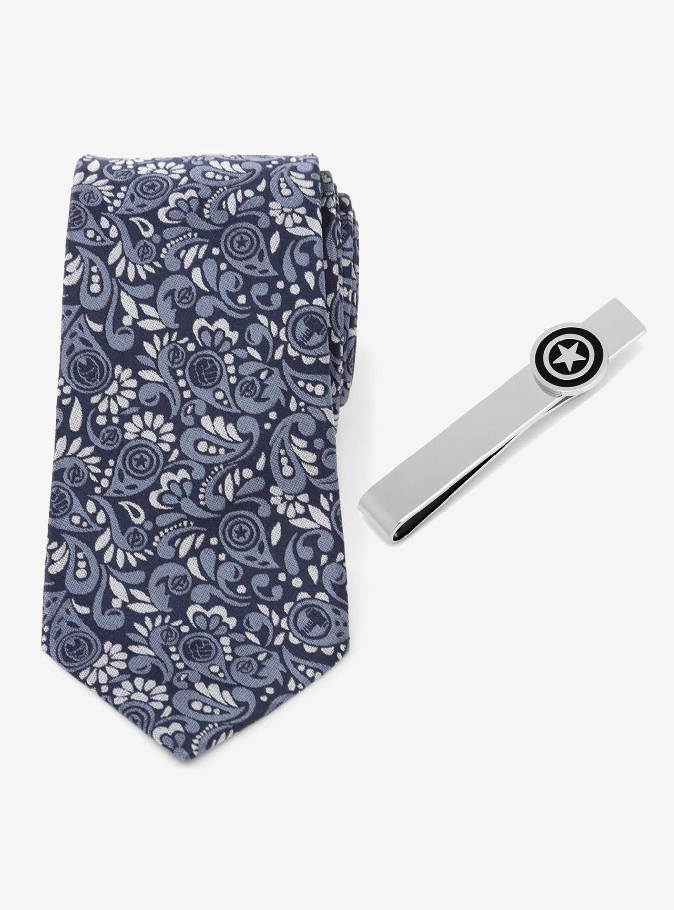 Marvel Avengers Icons Silk Necktie and Tie Bar Gift Set, , hi-res