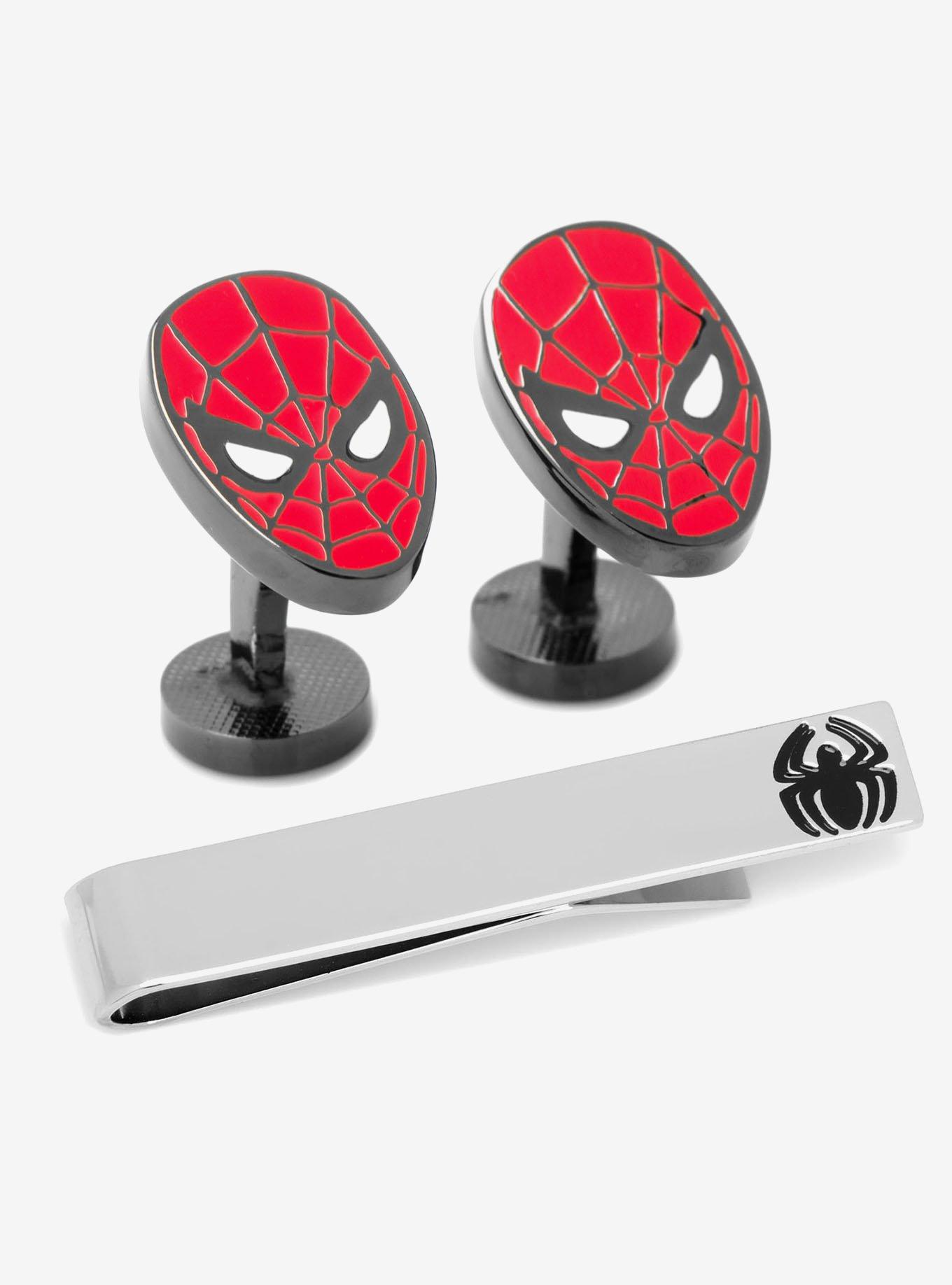 Marvel Spider Man Cufflinks and Tie Bar Gift Set, , hi-res
