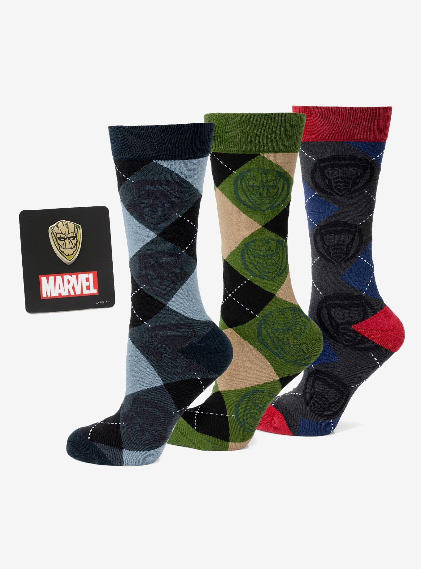 Marvel Guardians of the Galaxy Argyle 3 Sock Pack Gift Set, , hi-res