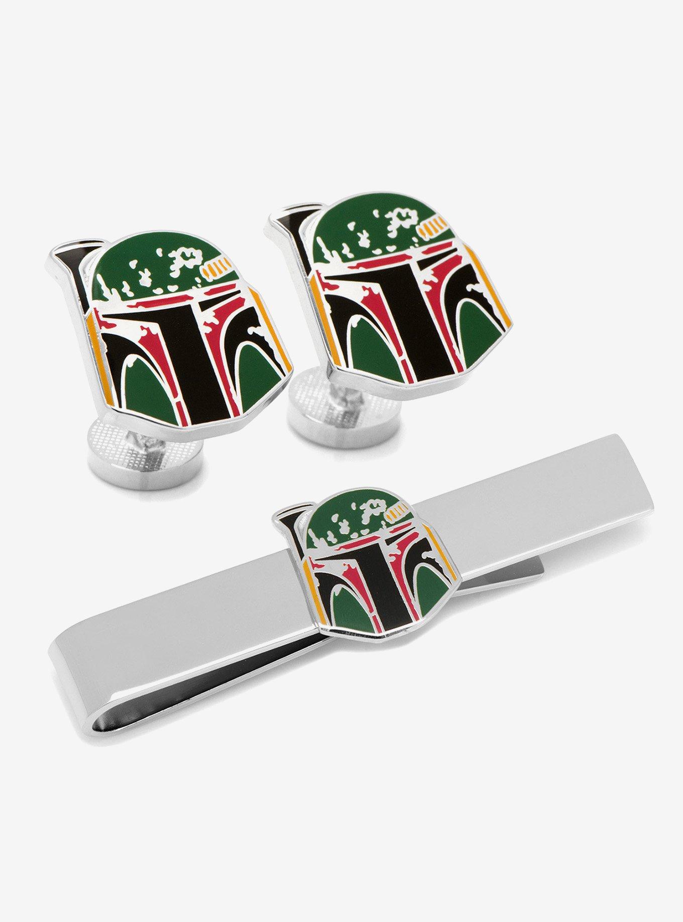 Star Wars Boba Fett Cufflinks and Tie Bar Gift Set, , hi-res