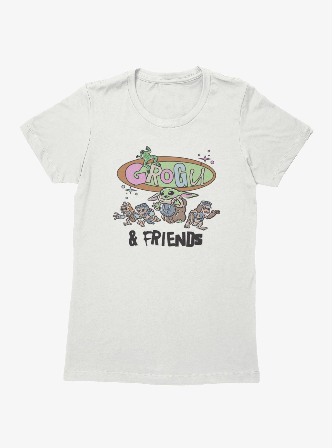 Star Wars The Mandalorian And Grogu And Grogus Friends Womens T-Shirt BoxLunch Exclusive, , hi-res