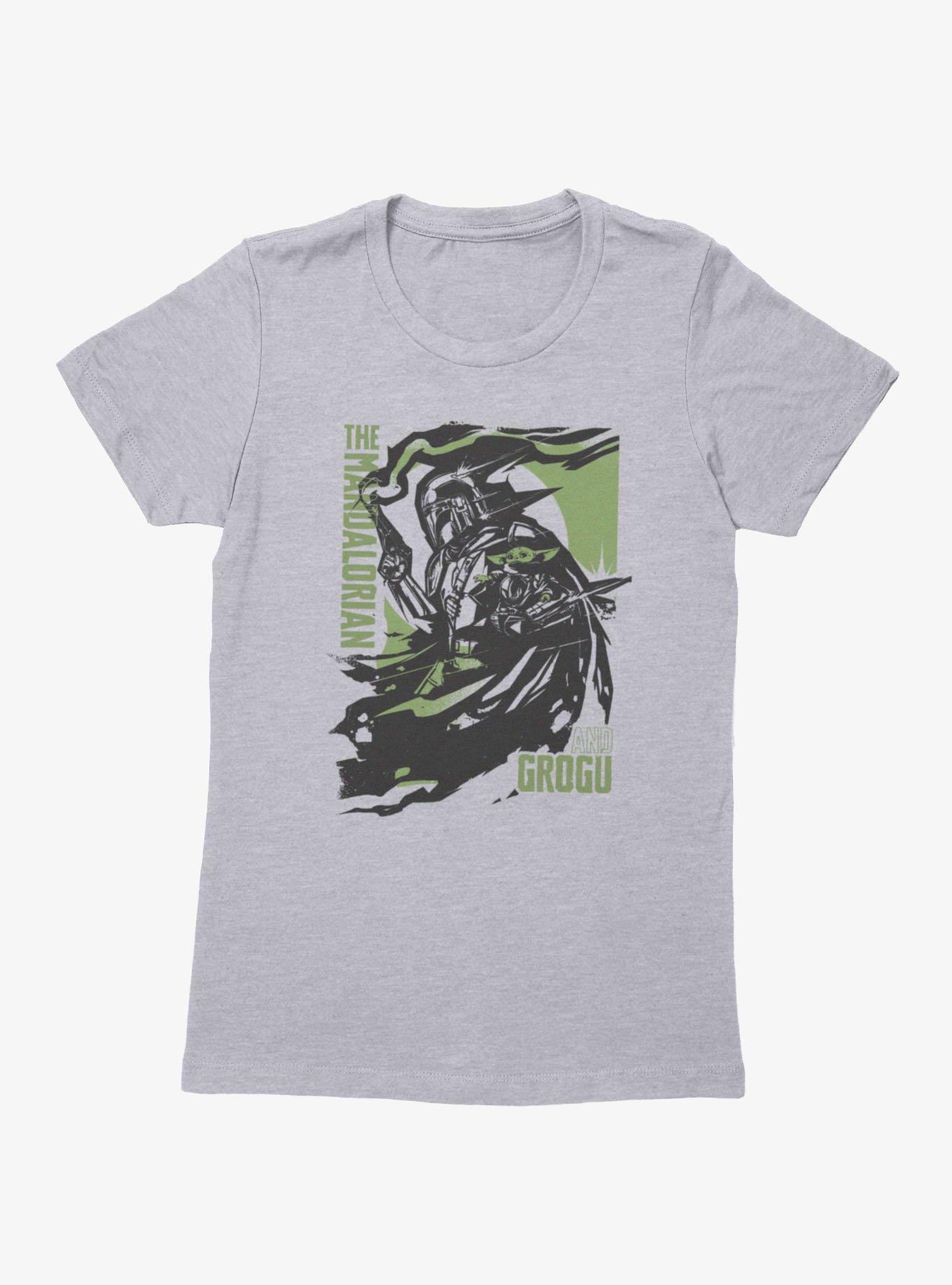 Star Wars The Mandalorian And Grogu Smoke And Cape Swirl Womens T-Shirt, , hi-res