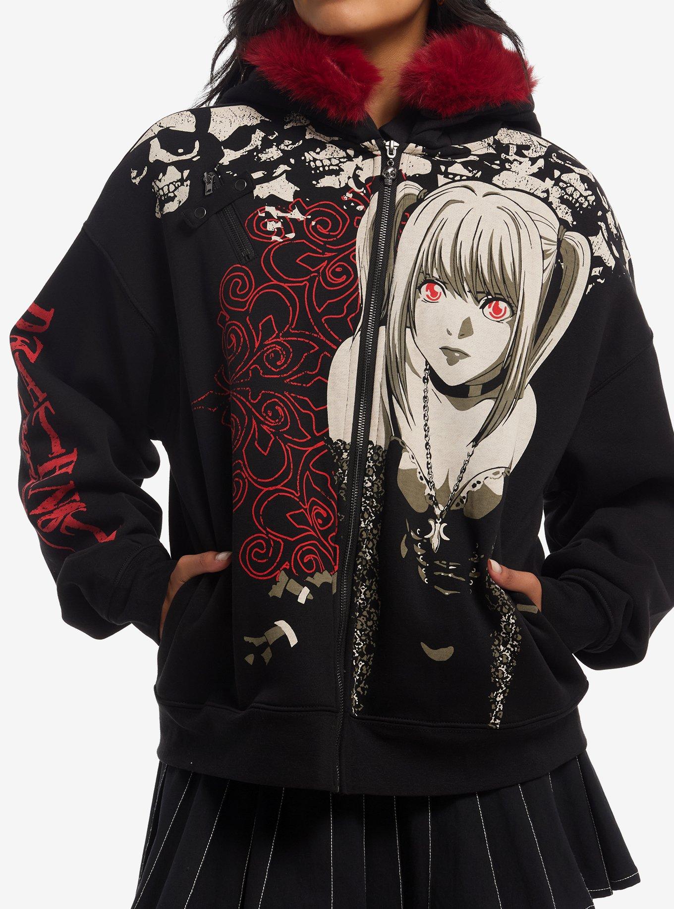 Death Note Misa Fur Trim Girls Hoodie