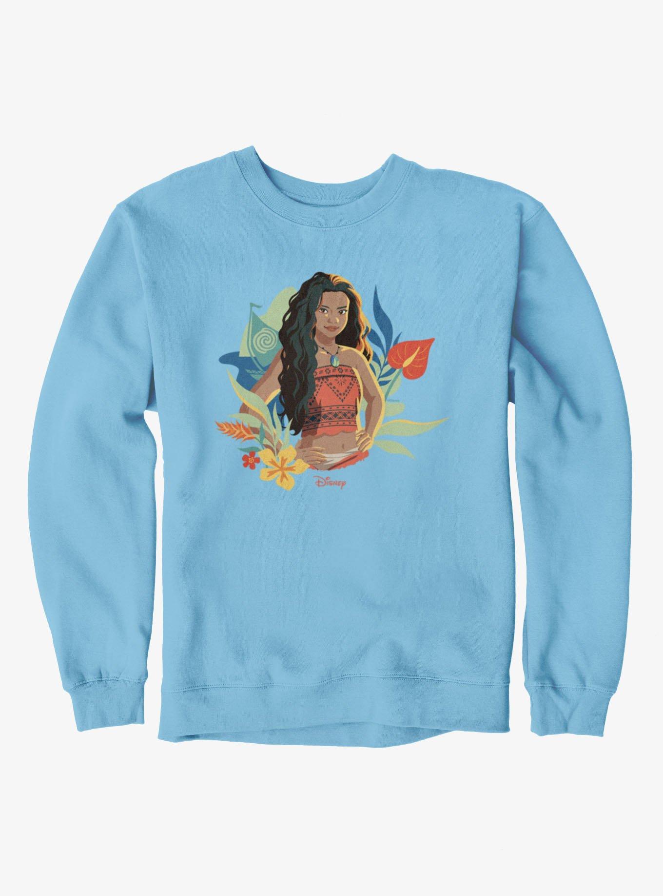 Disney Moana Floral Portrait Sweatshirt, , hi-res