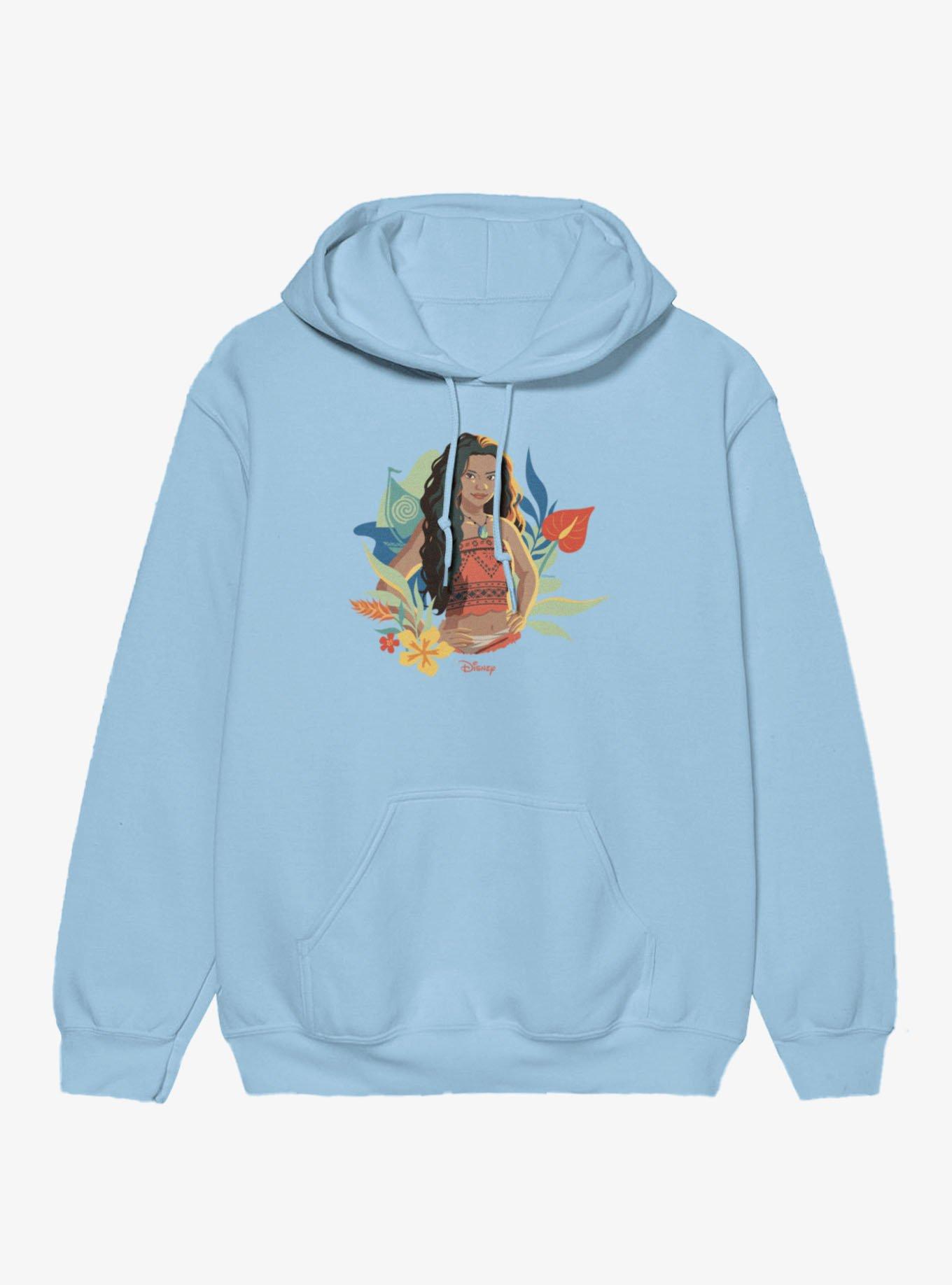 Disney Moana Floral Portrait Hoodie, , hi-res