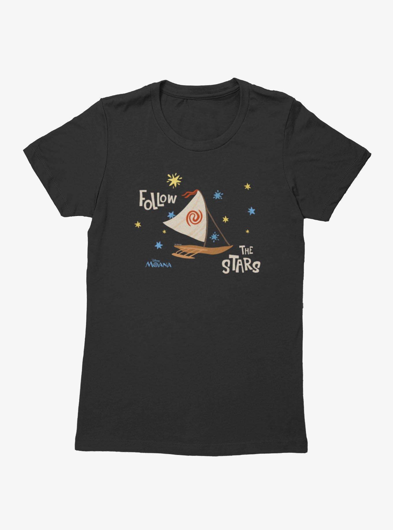 Disney Moana Follow The Stars Boat Womens T-Shirt Box Lunch Exclusive, , hi-res