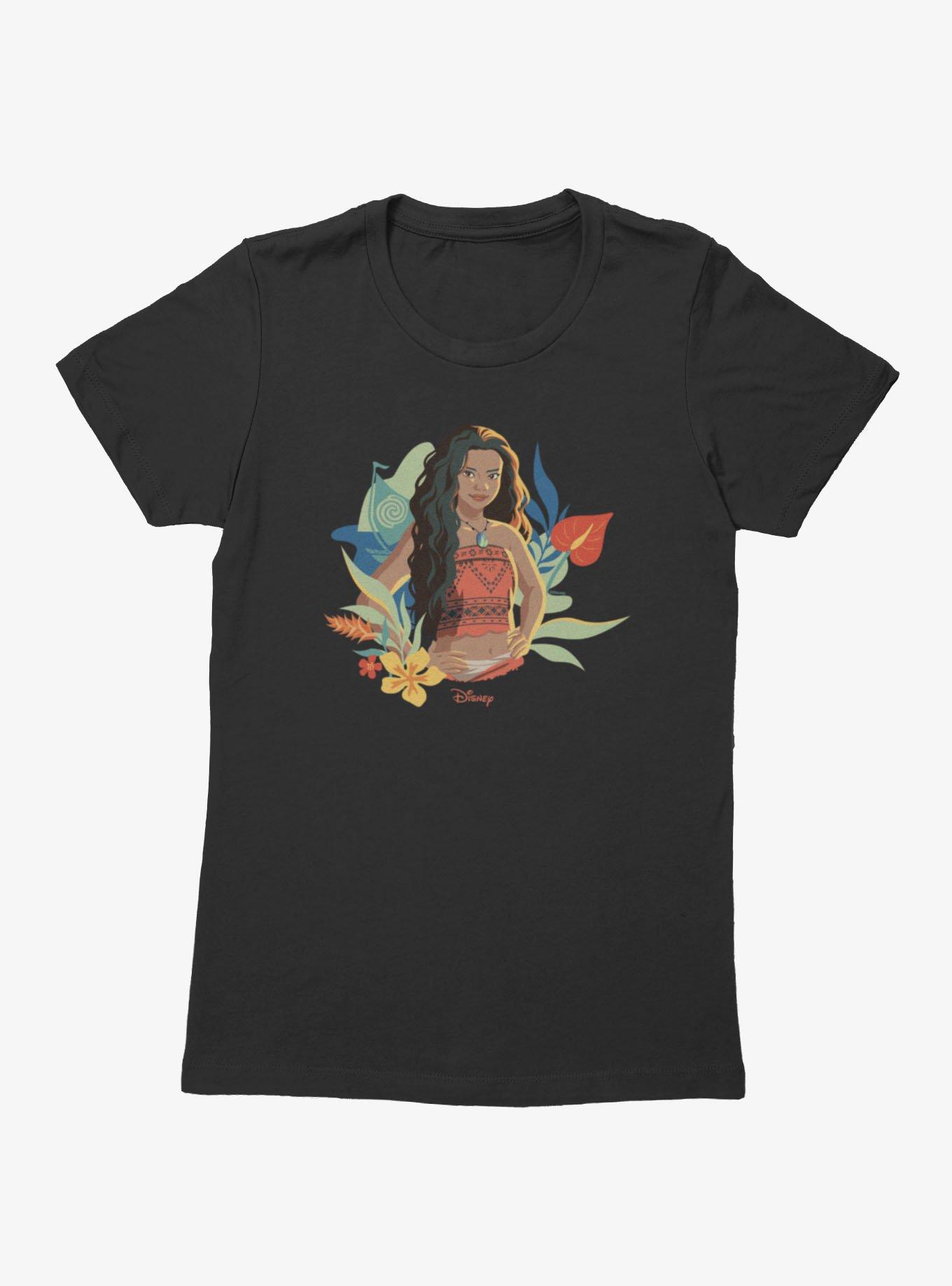 Disney Moana Floral Portrait Womens T-Shirt, , hi-res